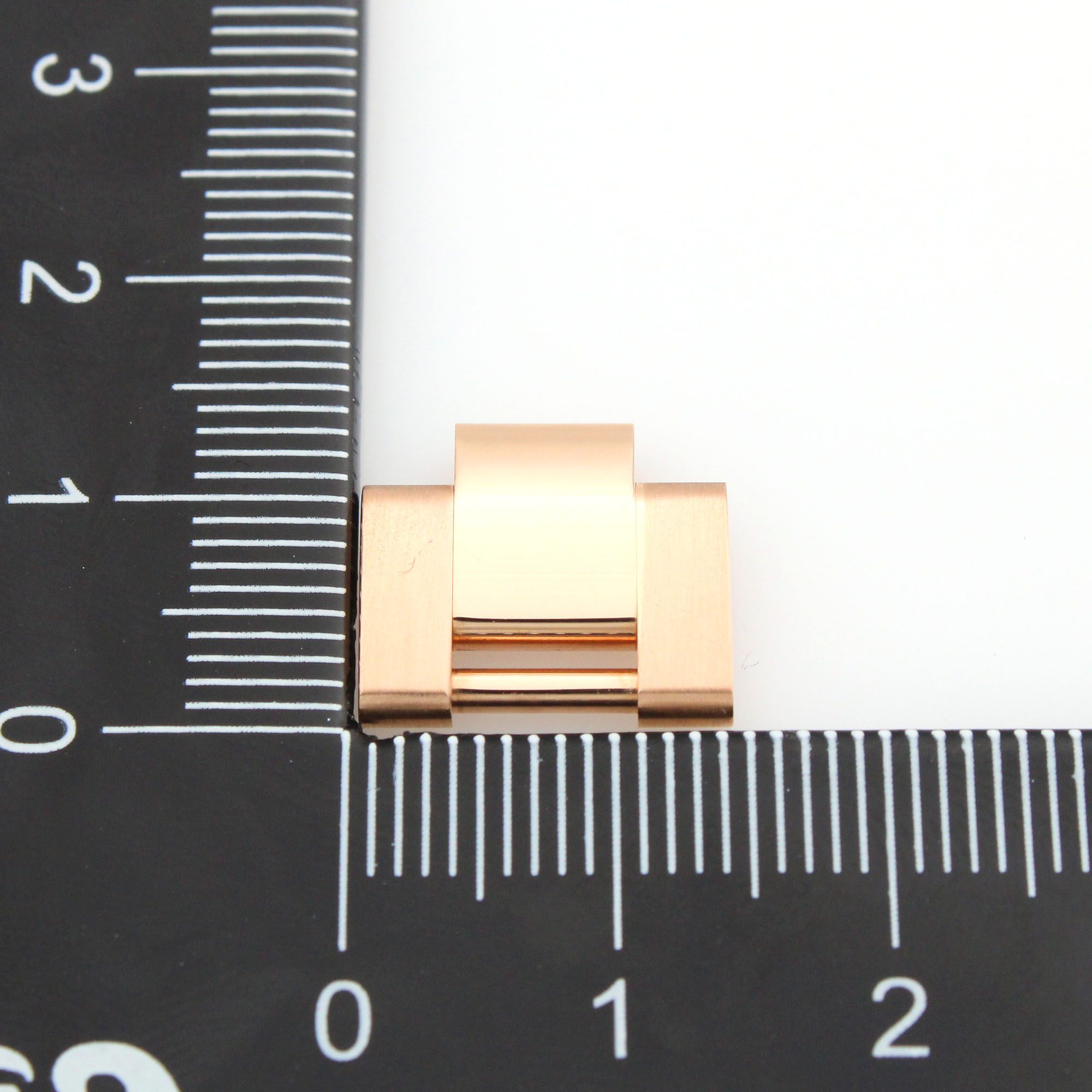 Rolex oyster solid link 18K rose pink red gold 14.0mm wide for midsize 31mm thumbnail 2