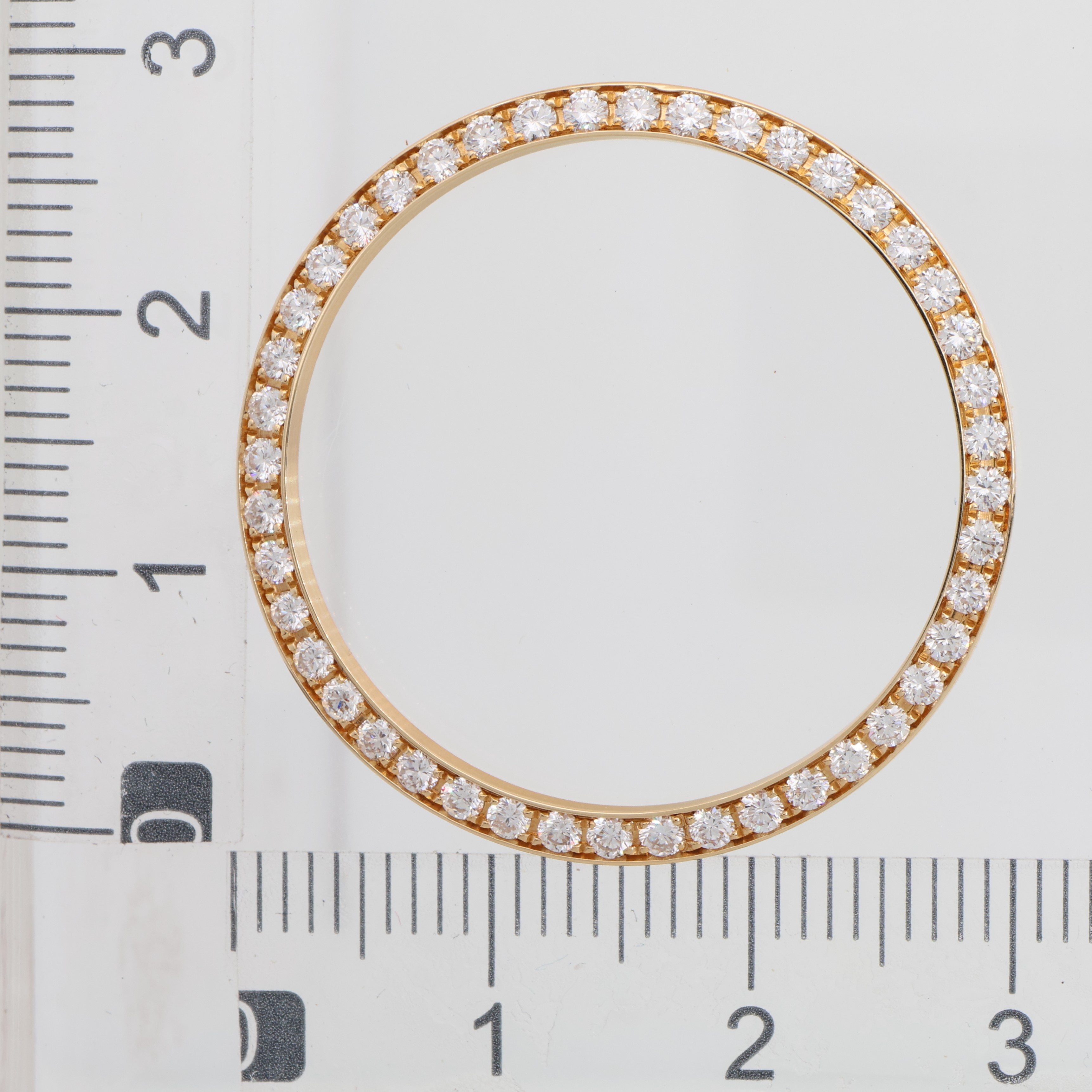 Factory original 44 diamonds 18K yellow gold bezel for Rolex 31mm thumbnail 1