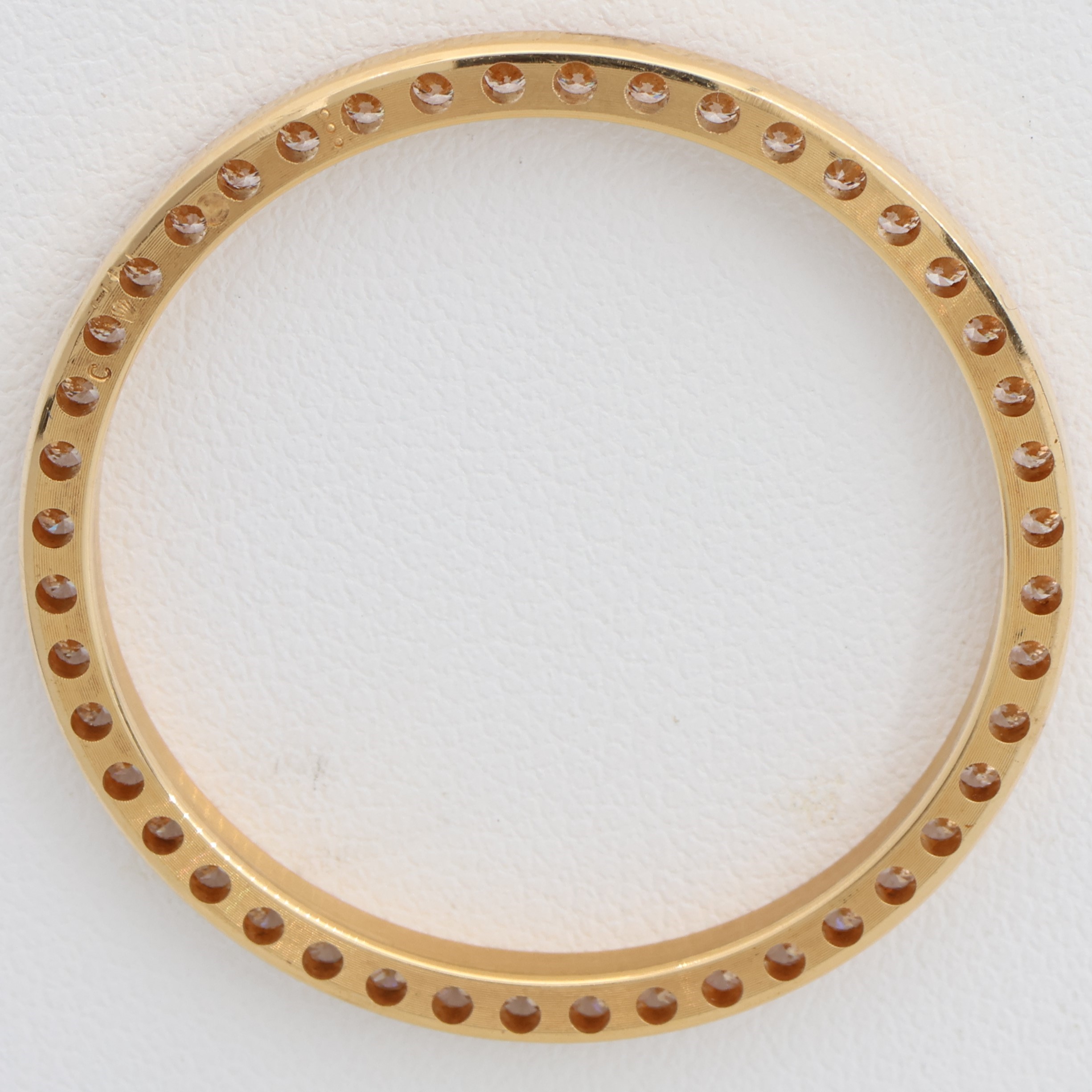 Factory original 44 diamonds 18K yellow gold bezel for Rolex 31mm thumbnail 2
