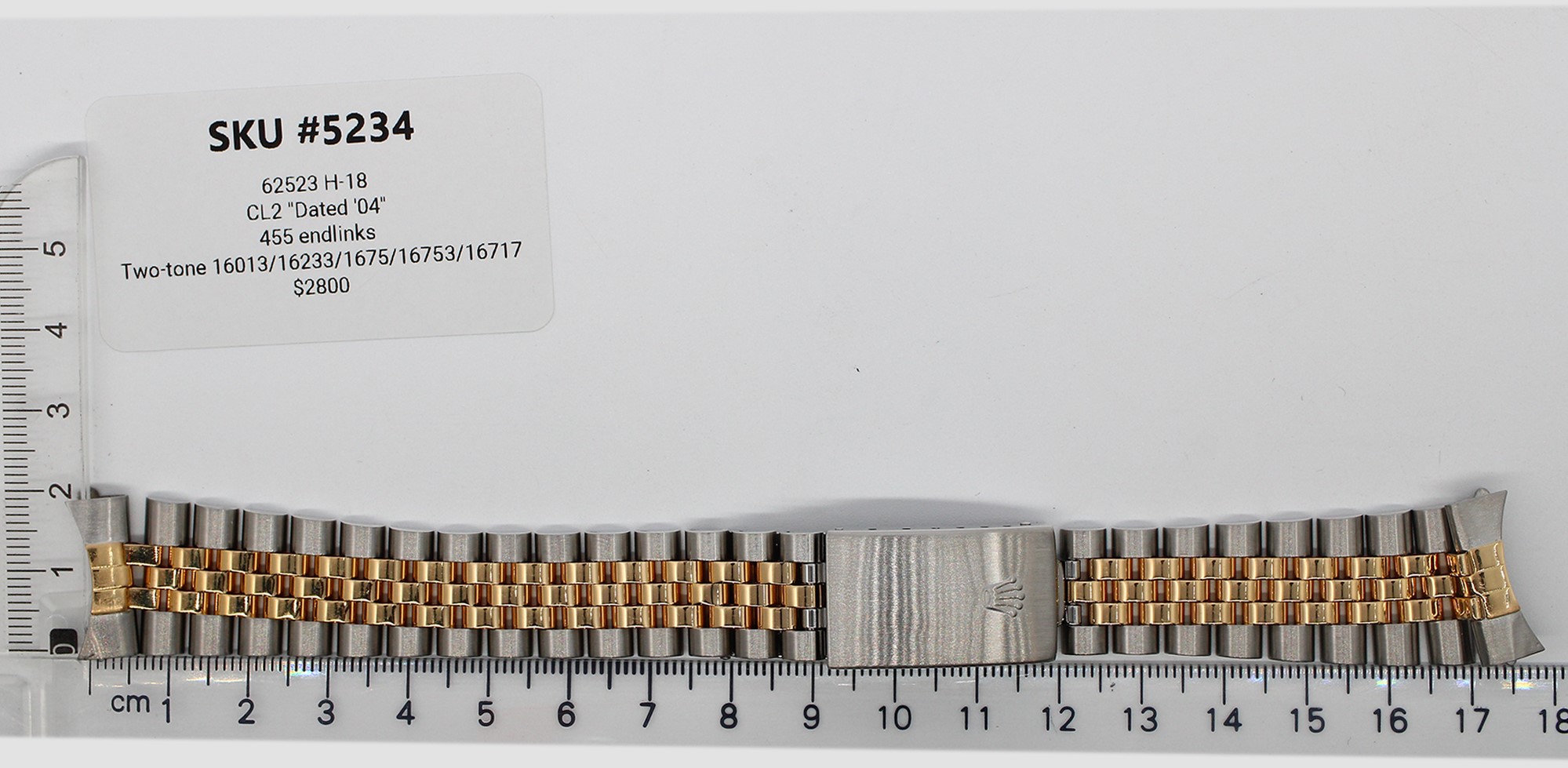 Watch band for Rolex Datejust 20 mm Steel/18K Yellow gold Jubilee thumbnail 1