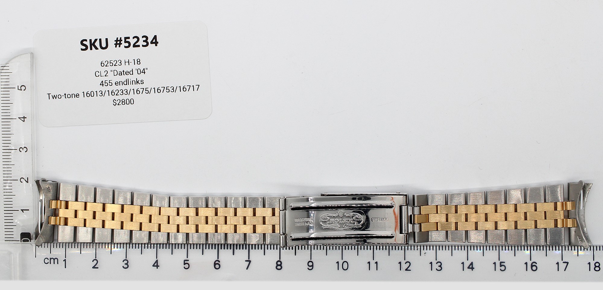 Watch band for Rolex Datejust 20 mm Steel/18K Yellow gold Jubilee thumbnail 2