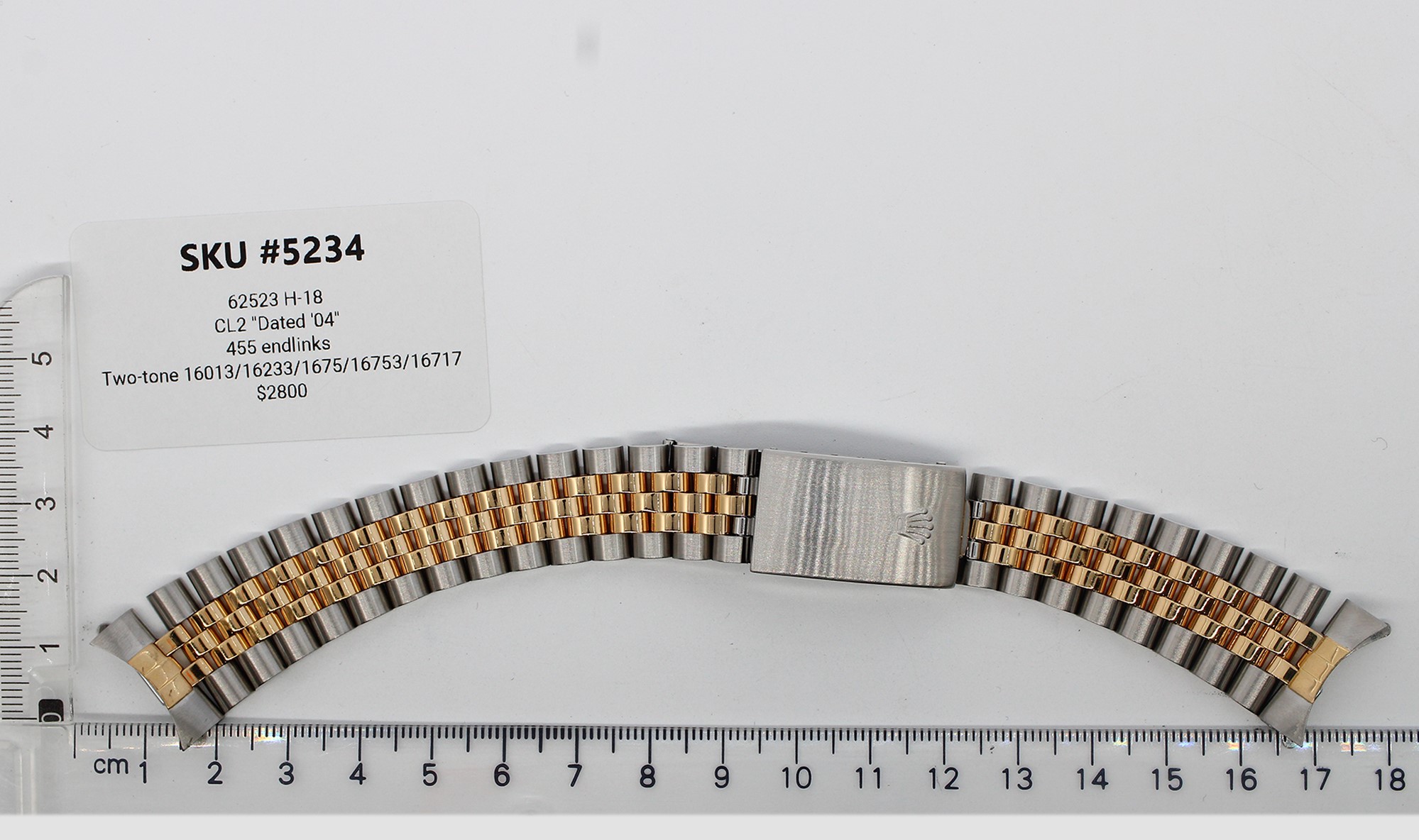 Watch band for Rolex Datejust 20 mm Steel/18K Yellow gold Jubilee thumbnail 3