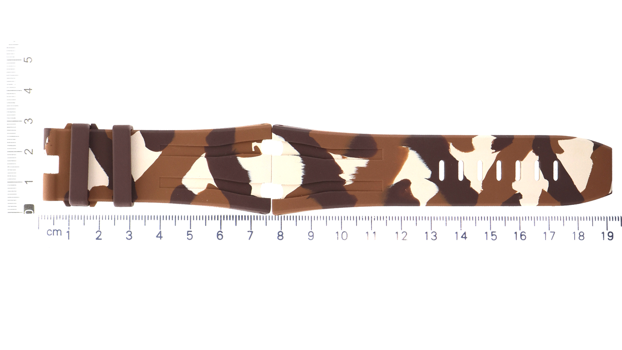 Unworn factory Audemars Piguet brown camouflage rubber strap 30x24mm Offshore thumbnail 2