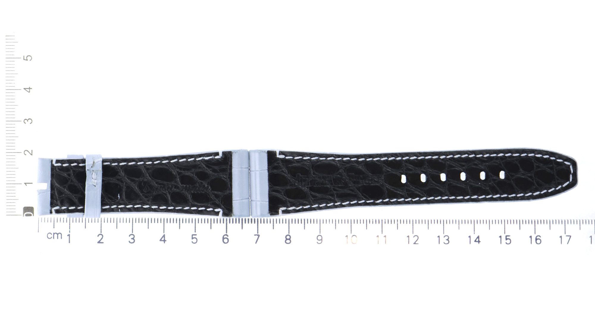 Unworn factory original Audemars Piguet light blue leather strap 22x18mm thumbnail 3