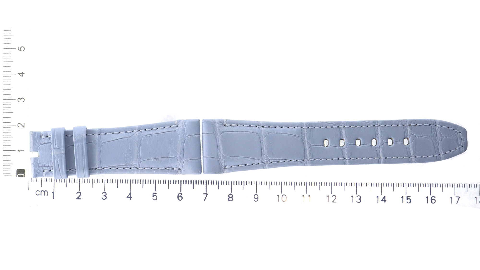 Unworn factory original Audemars Piguet light blue leather strap 22x18mm thumbnail 2