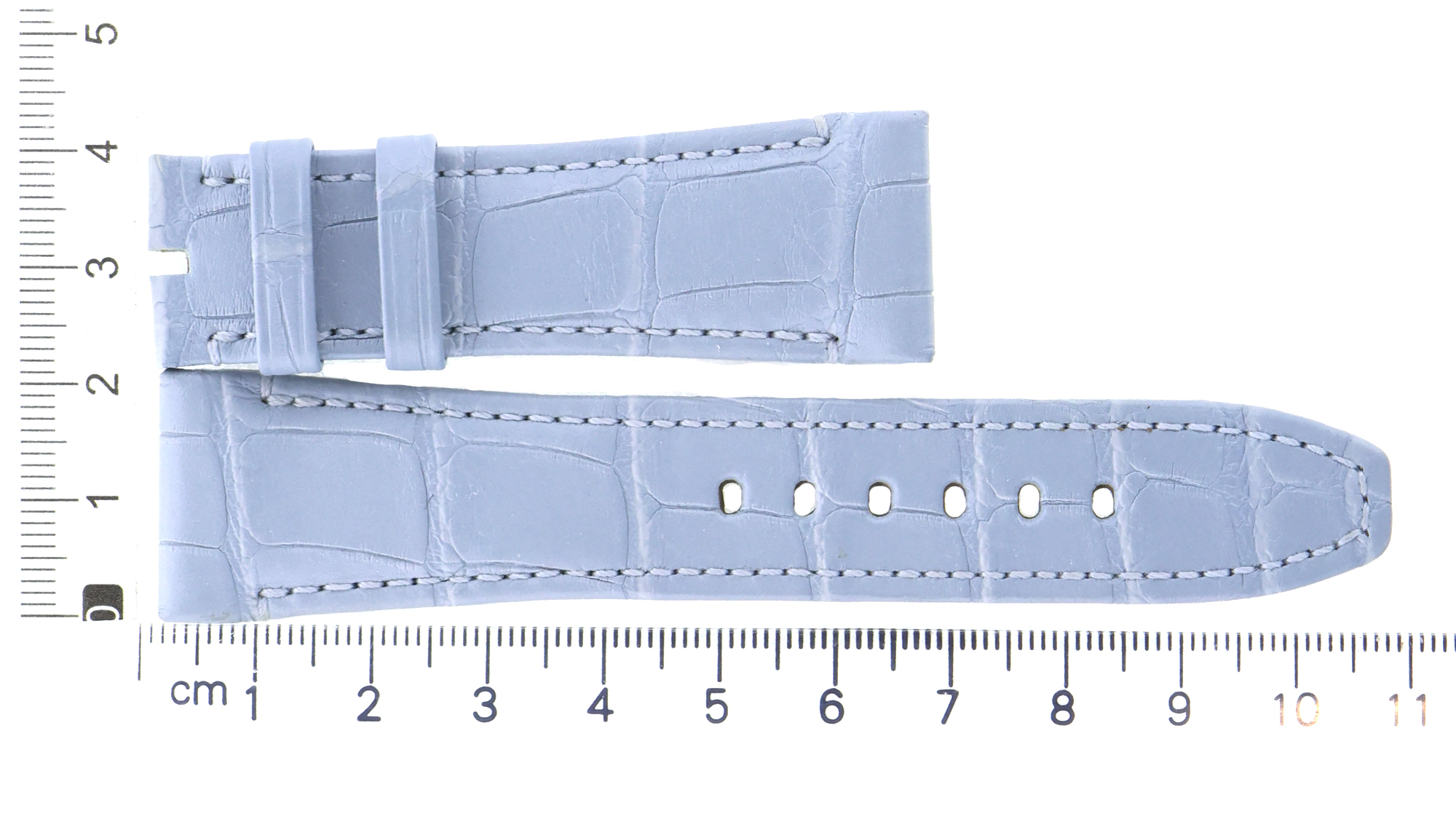 Unworn factory original Audemars Piguet light blue leather strap 22x18mm thumbnail 1