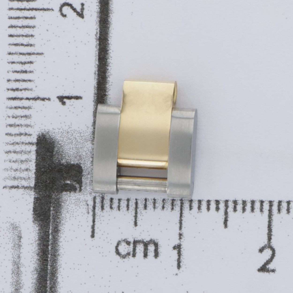 Rolex solid steel & 18k yellow gold link 11.0mm wide thumbnail 2