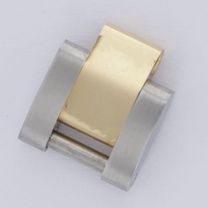 Rolex solid steel & 18k yellow gold link 11.0mm wide thumbnail 1