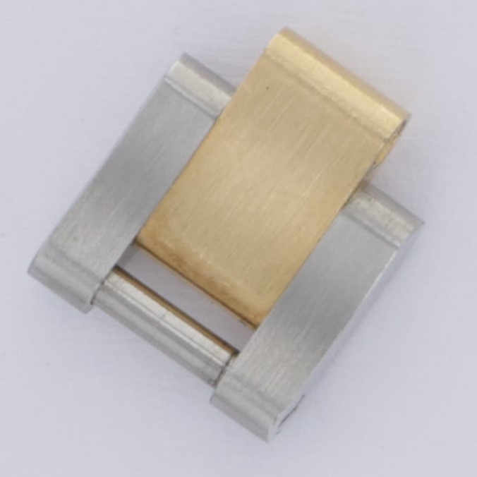 Rolex solid steel & 18k yellow gold link 11.0mm wide thumbnail 3