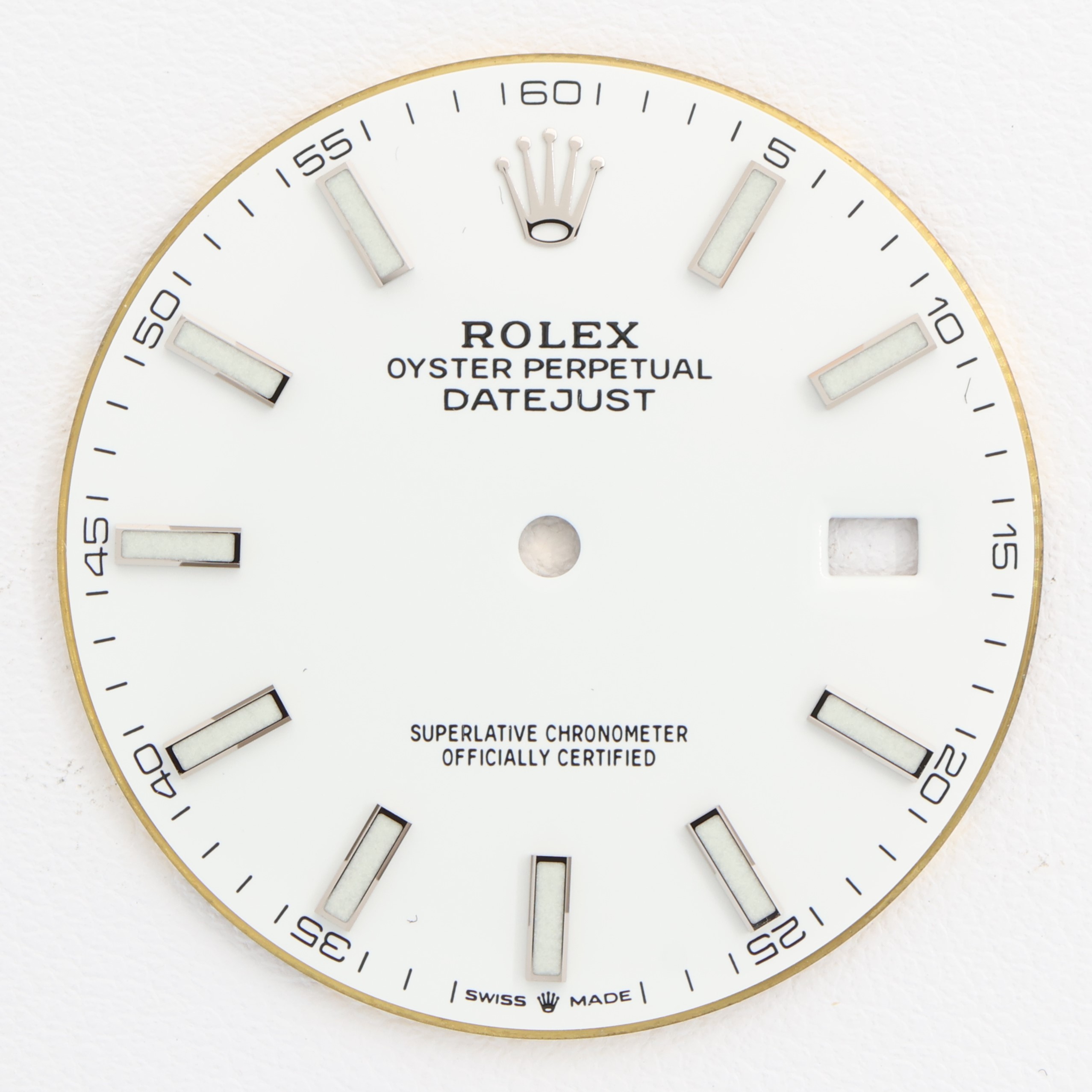 White dial for Rolex Oyster Perpetual Datejust thumbnail 1