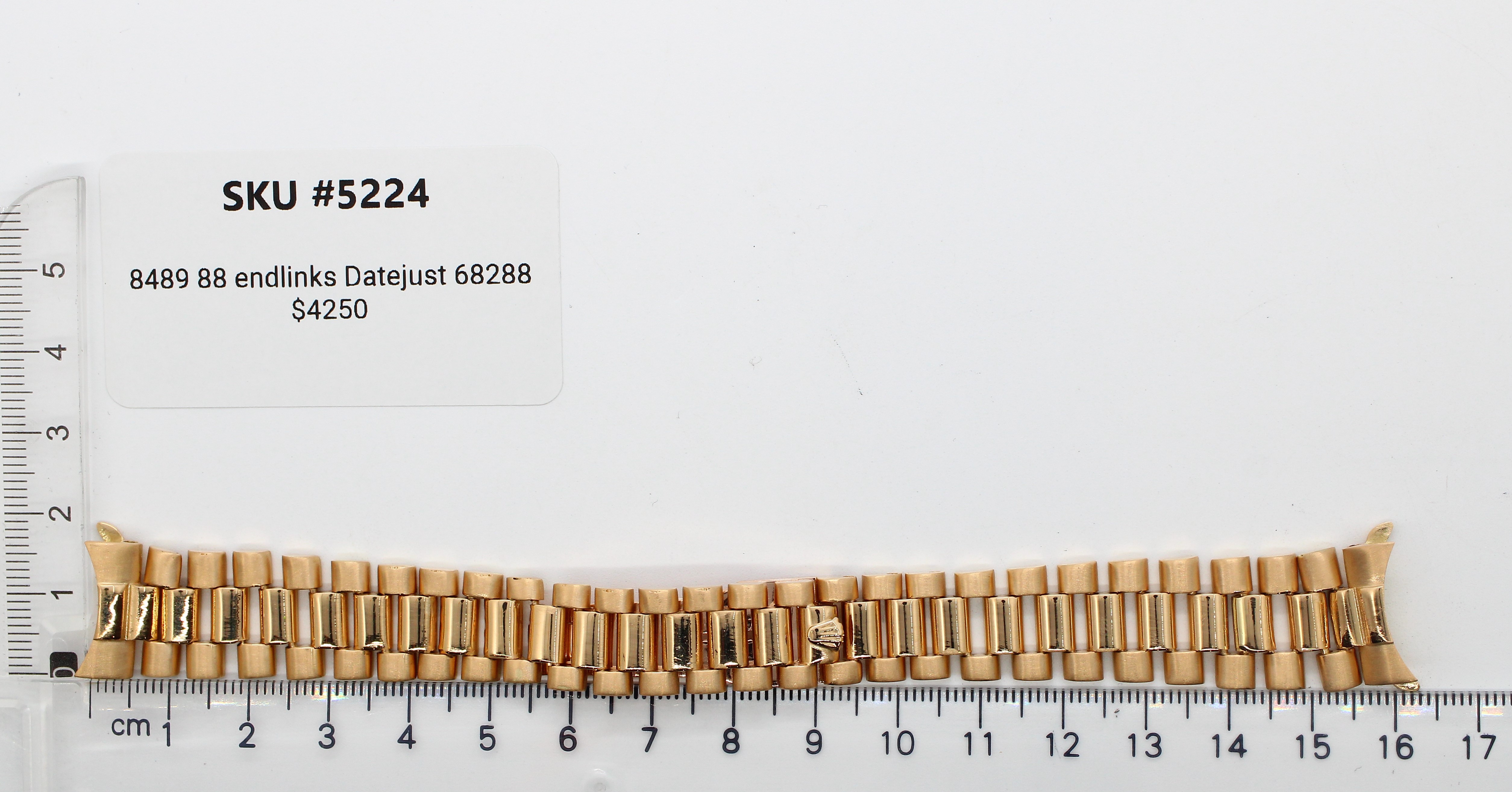 Watch band for Rolex Datejust 31mm 17 mm 18K yellow gold President thumbnail 1
