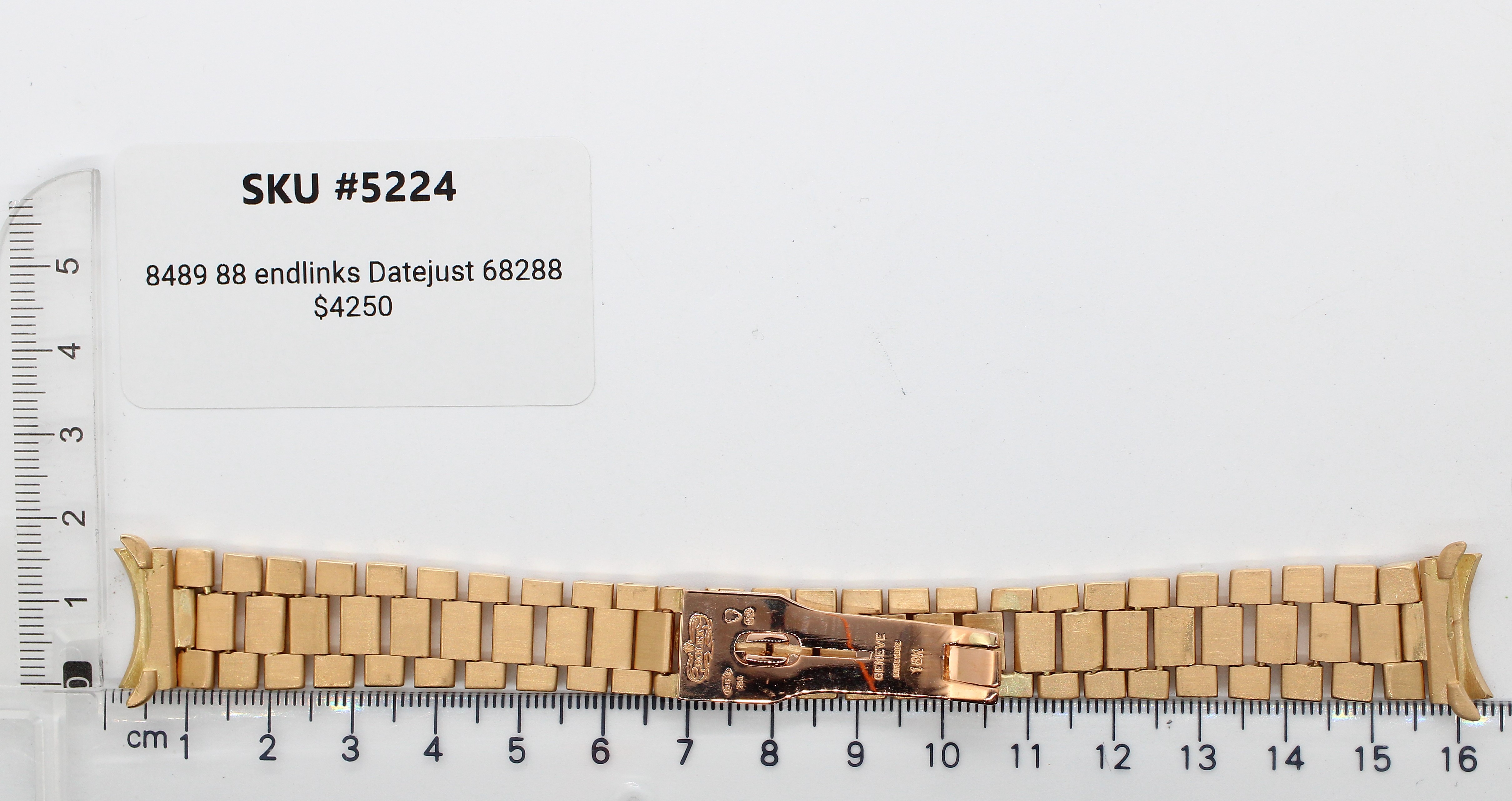 Watch band for Rolex Datejust 31mm 17 mm 18K yellow gold President thumbnail 2