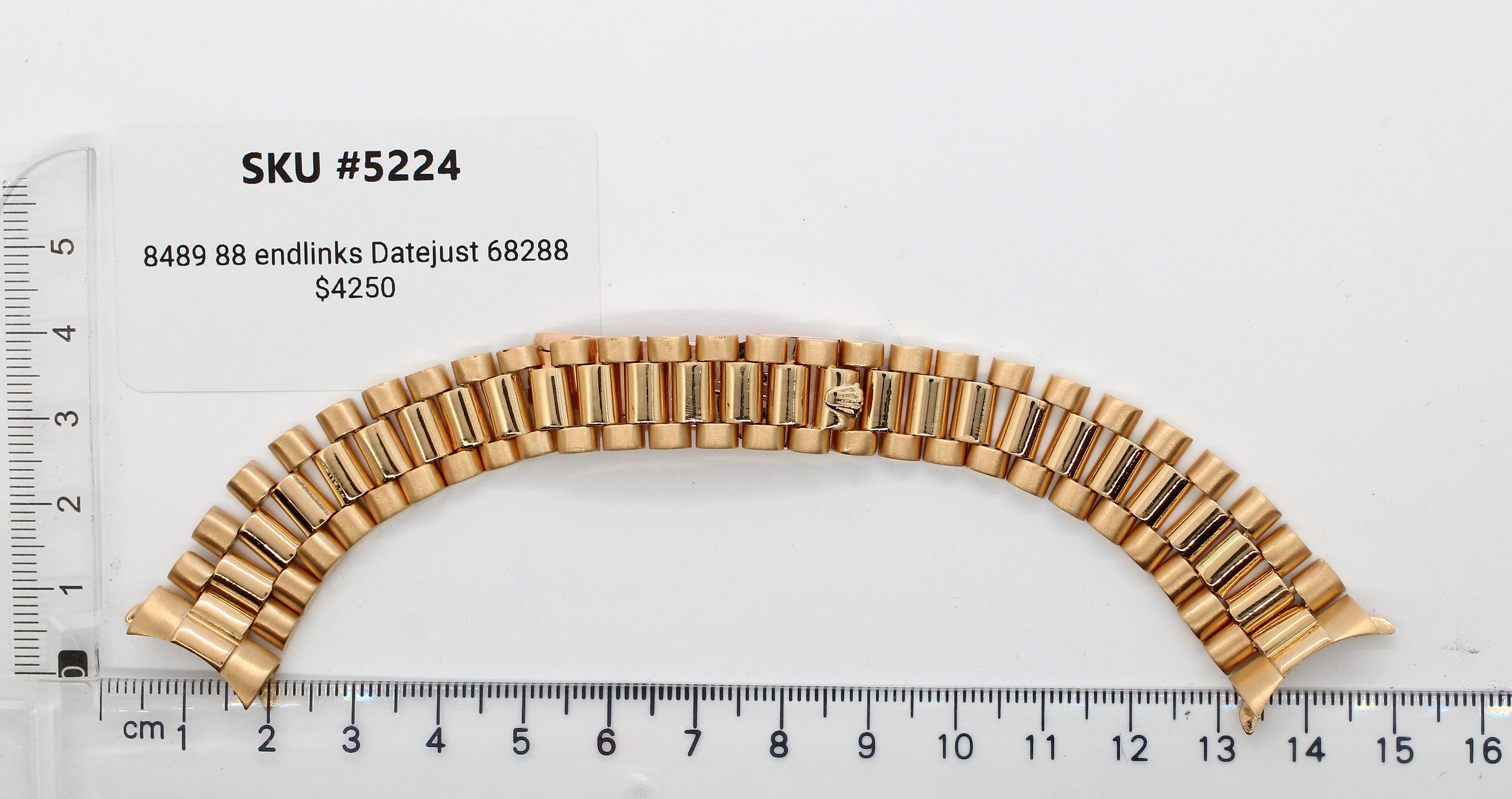 Watch band for Rolex Datejust 31mm 17 mm 18K yellow gold President thumbnail 3