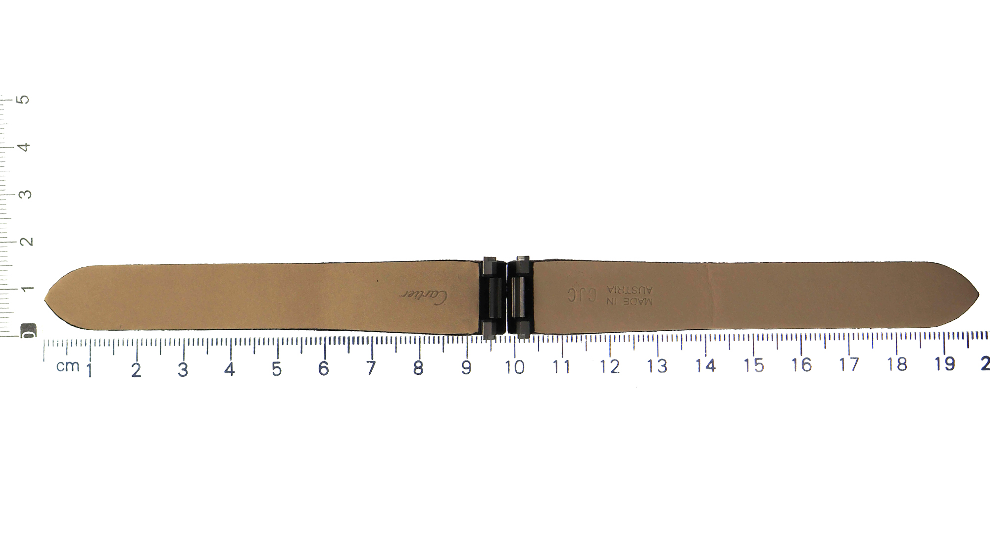 Original factory Cartier satin Burgundy color strap for Roadster 15mm x 14mm thumbnail 3