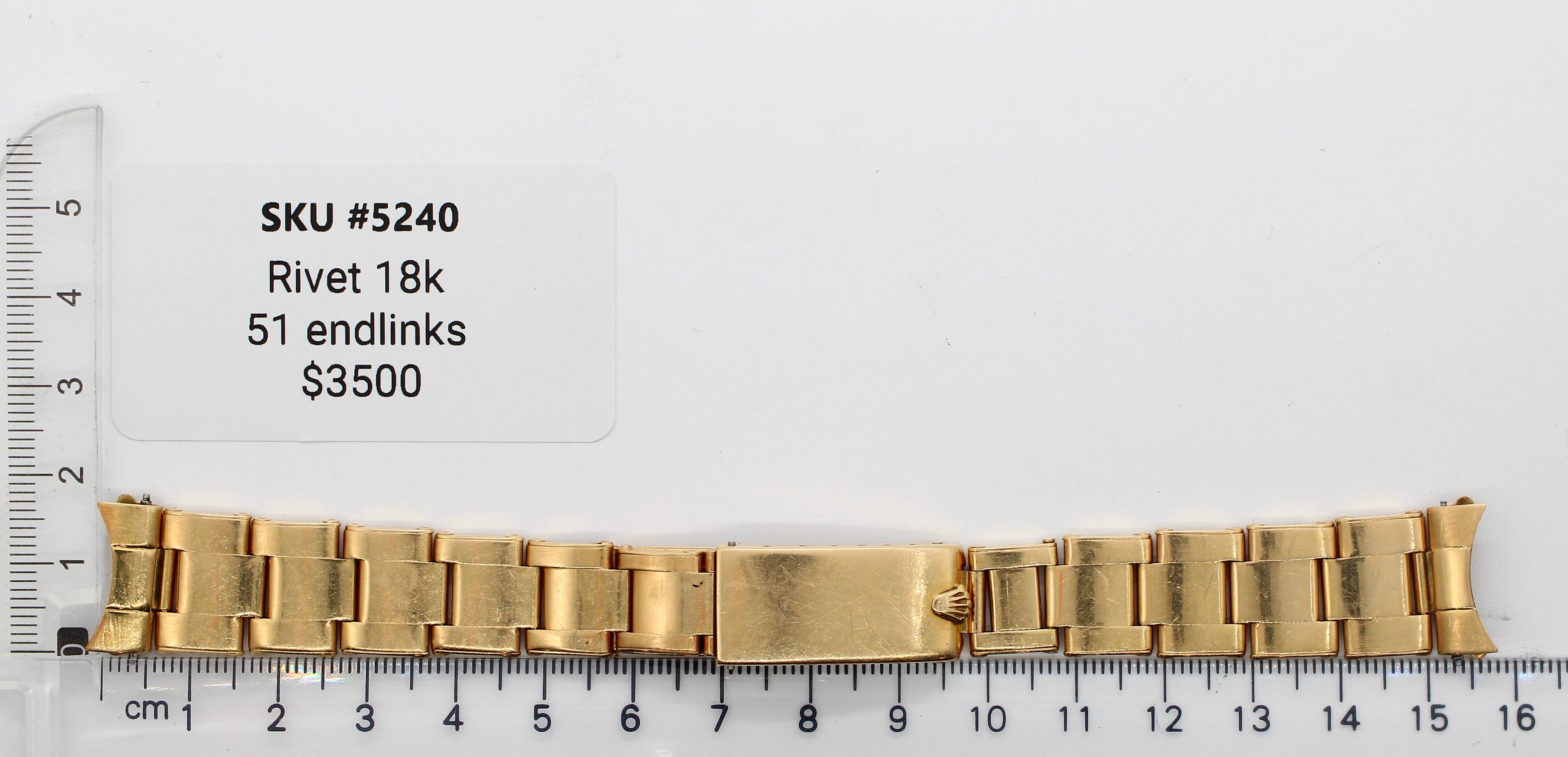 Watch band for Rolex Datejust 31 17 mm Rivet pins rare vintage thumbnail 1