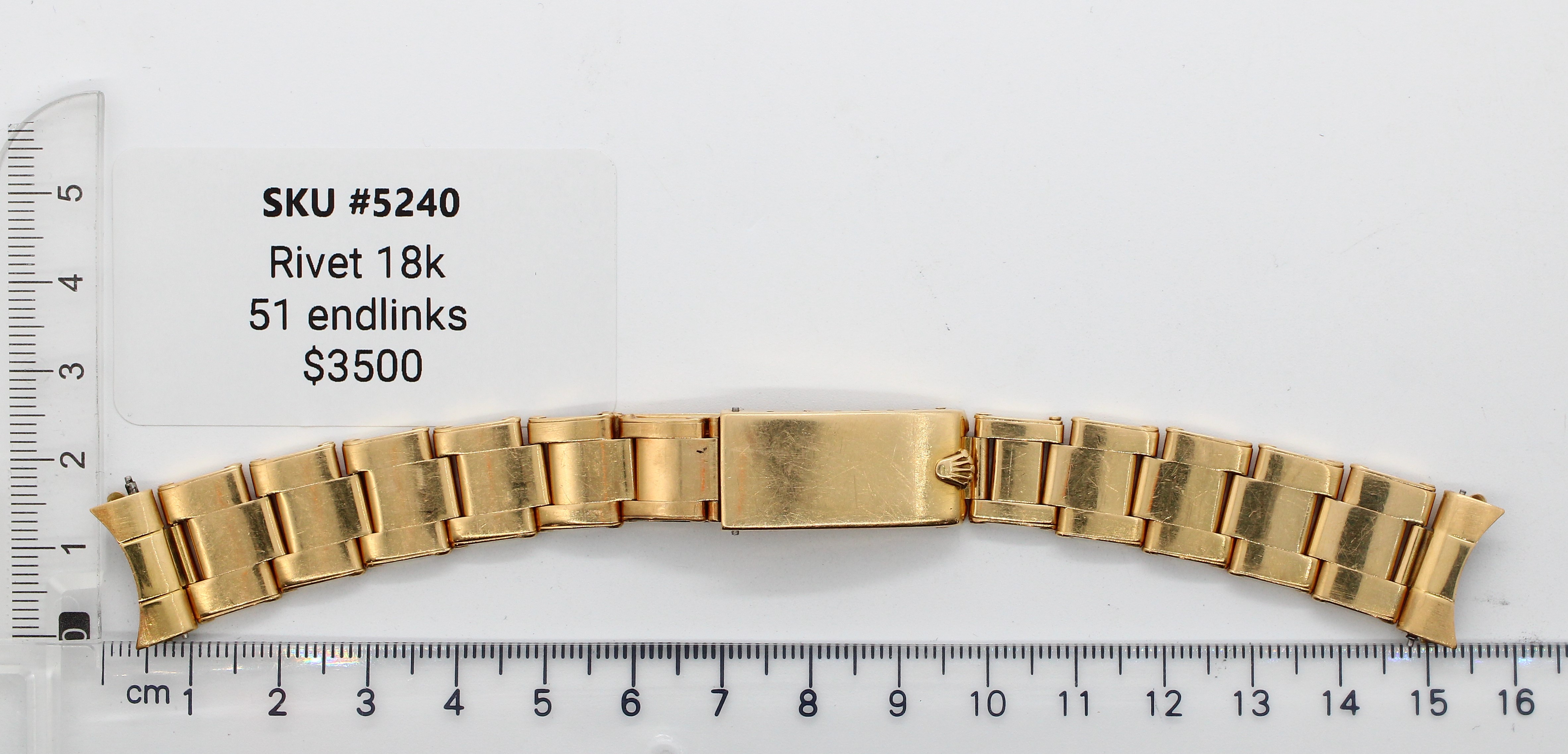 Watch band for Rolex Datejust 31 17 mm Rivet pins rare vintage thumbnail 3
