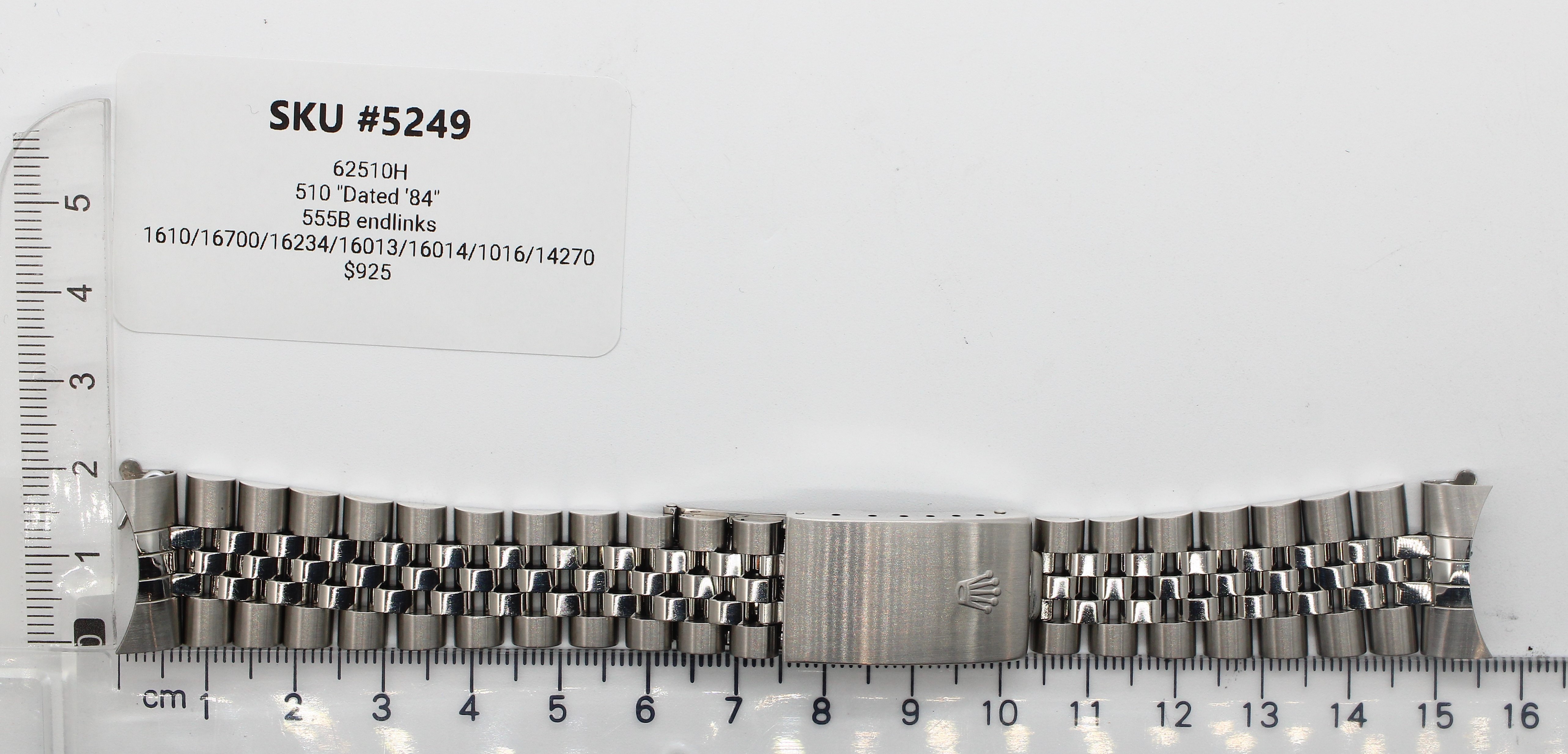 Watch band for Rolex Datejust 20 mm Jubilee 1610/16700/16234/16013/16014/1016/14270 thumbnail 1