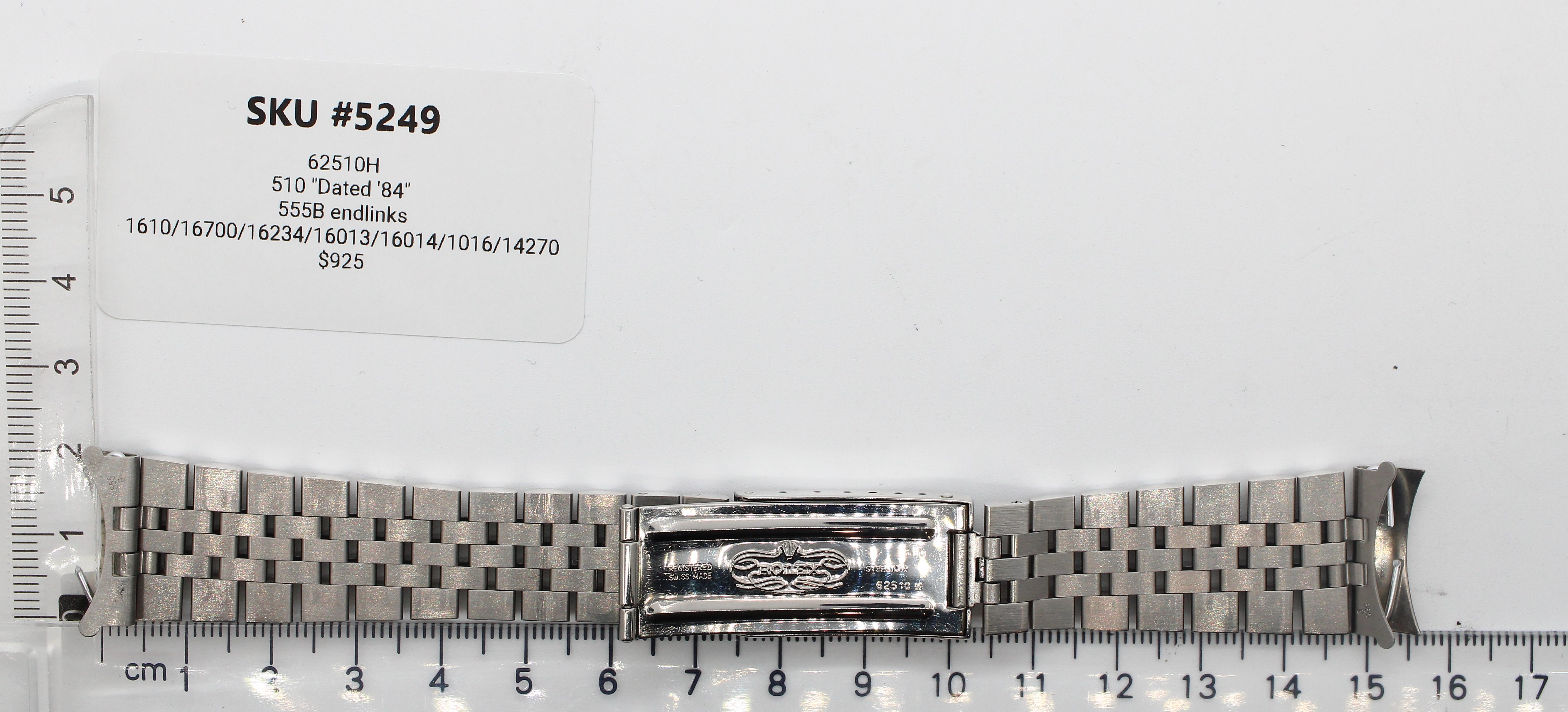 Watch band for Rolex Datejust 20 mm Jubilee 1610/16700/16234/16013/16014/1016/14270 thumbnail 2