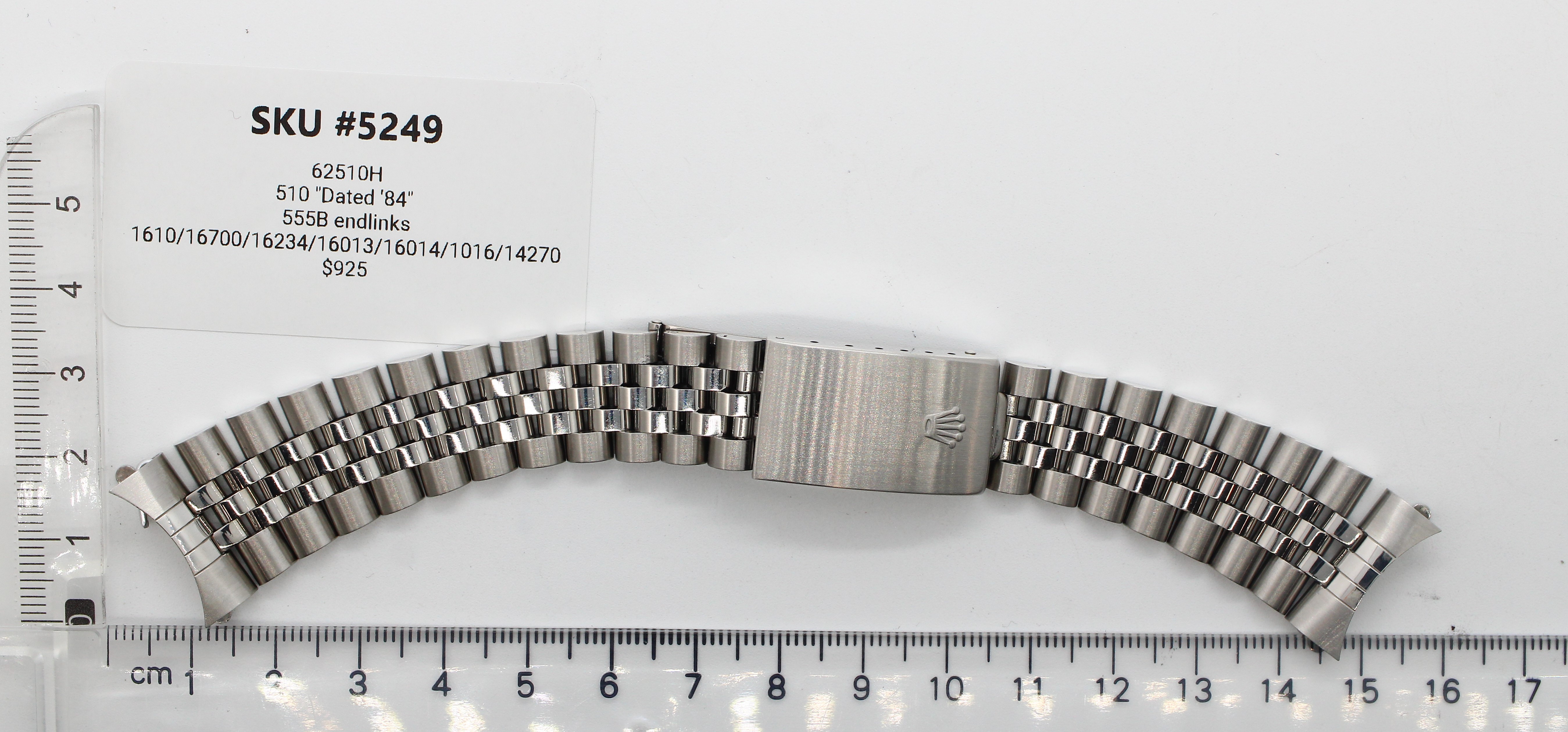 Watch band for Rolex Datejust 20 mm Jubilee 1610/16700/16234/16013/16014/1016/14270 thumbnail 3