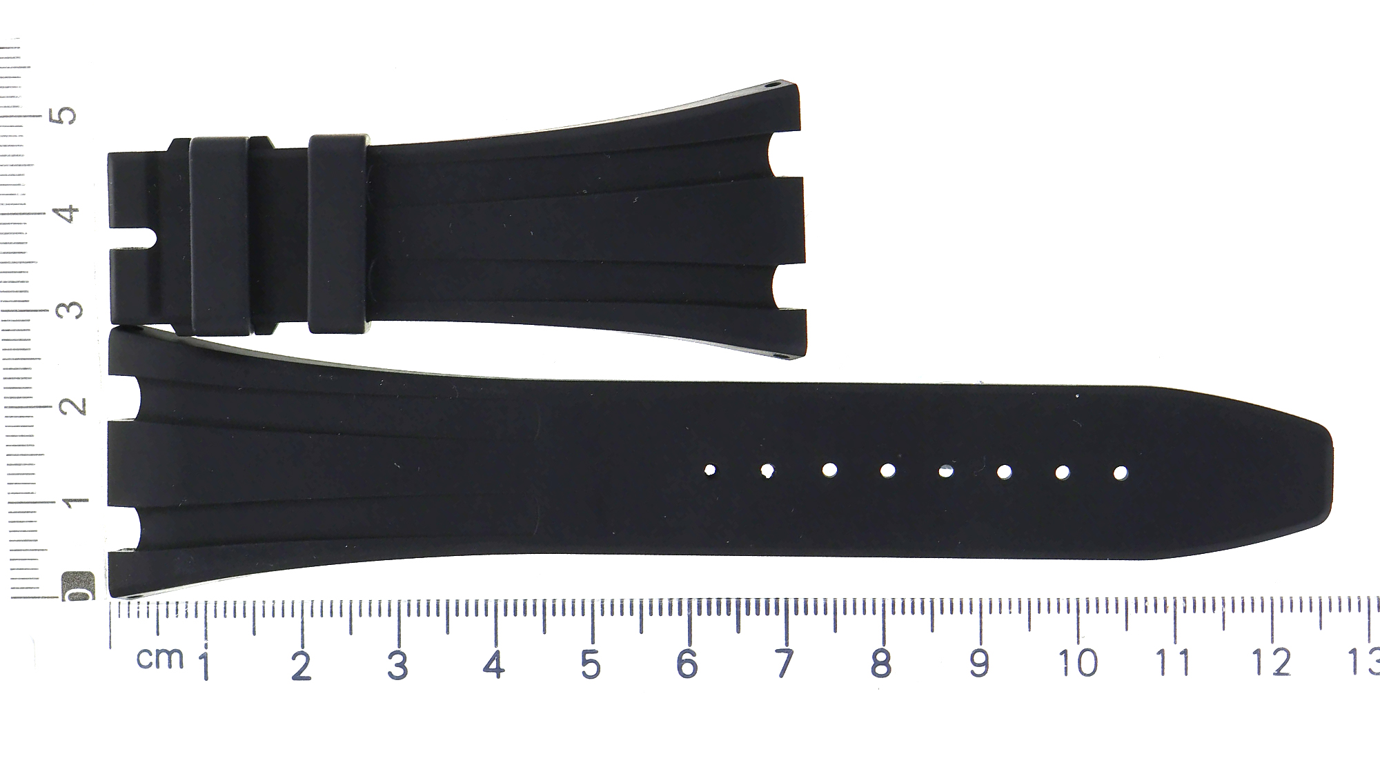 Unworn original Audemars Piguet black rubber strap 28 x 17.5mm for Royal Oak thumbnail 1