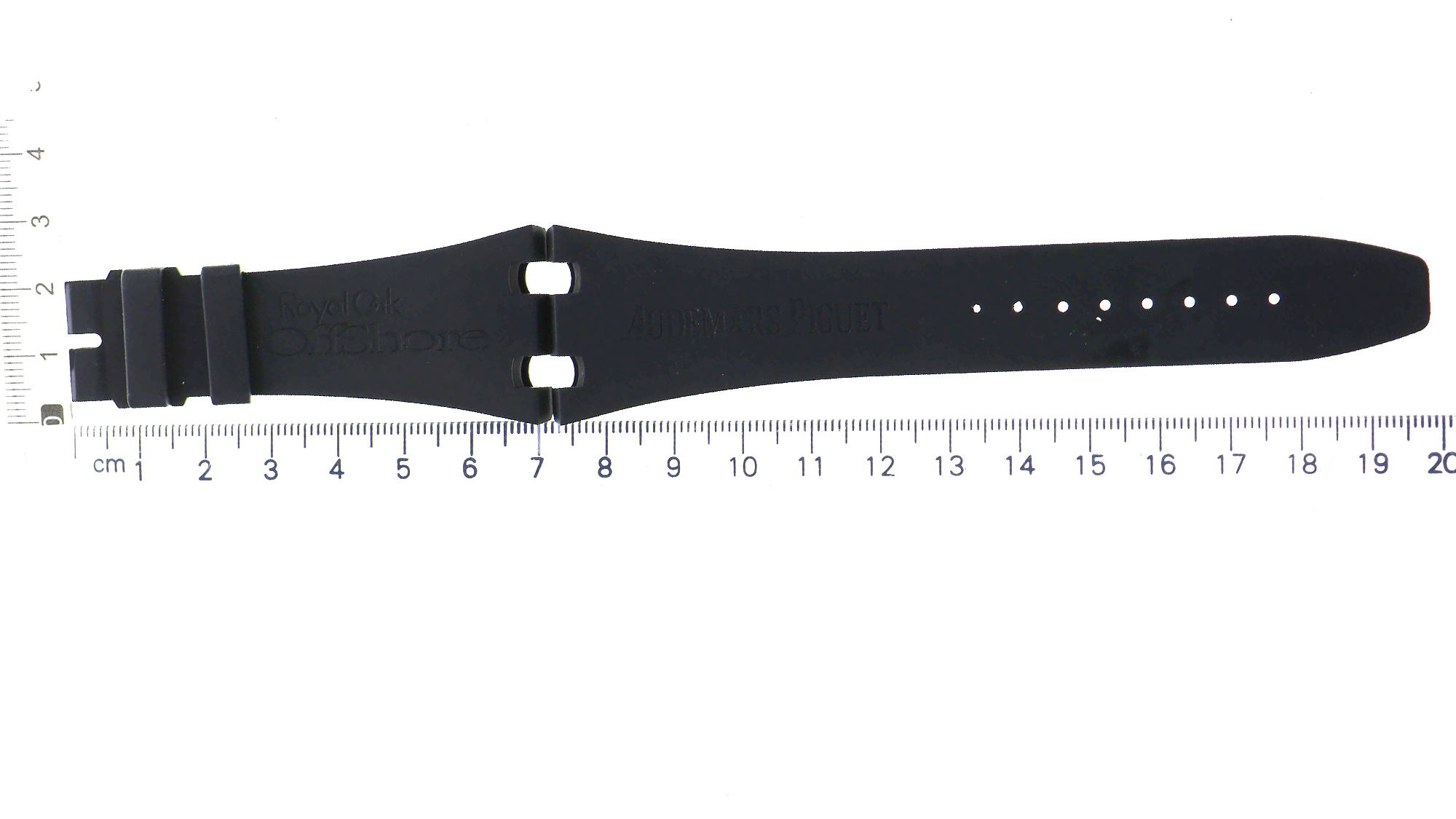 Unworn original Audemars Piguet black rubber strap 28 x 17.5mm for Royal Oak thumbnail 3