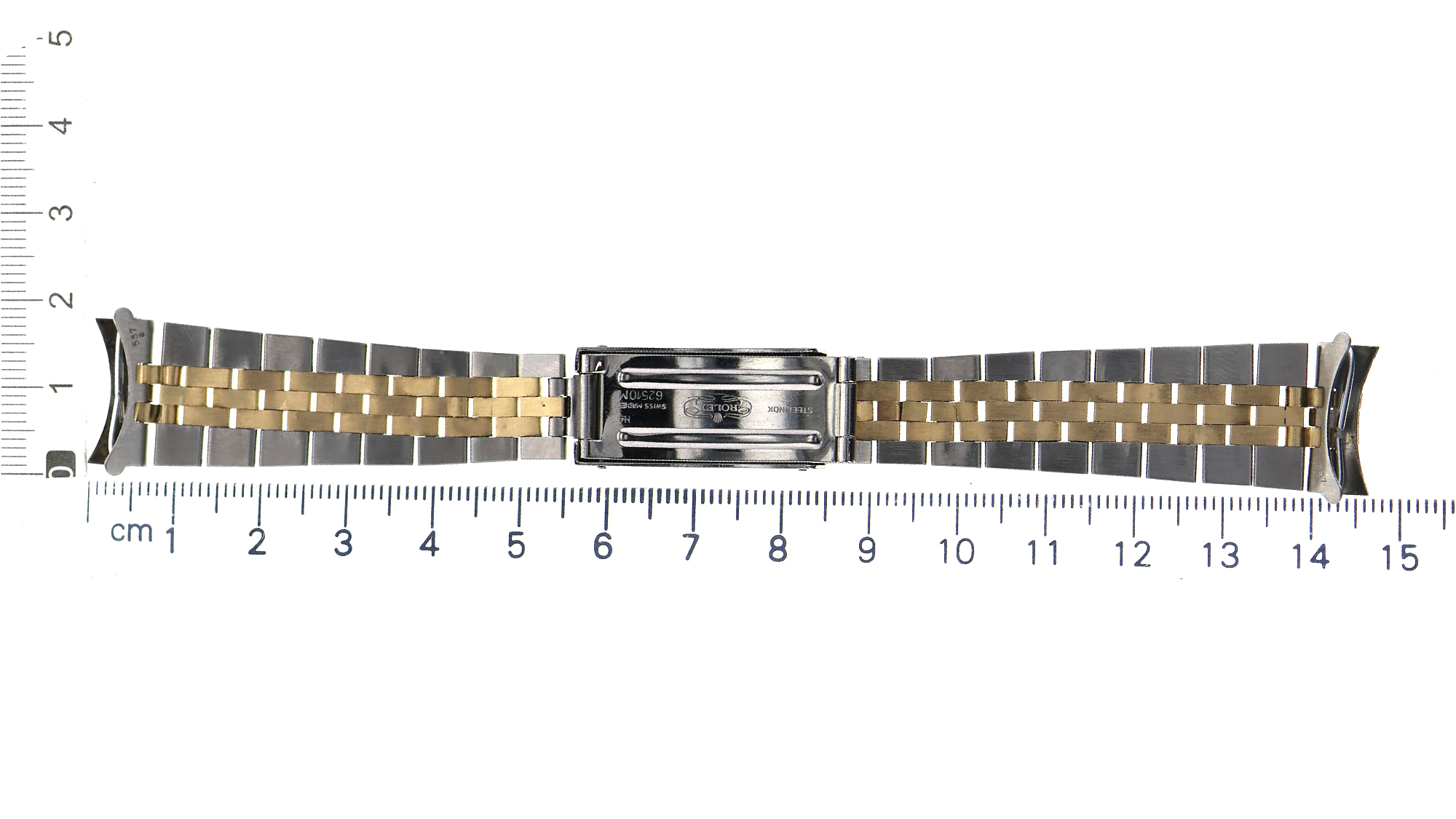Rebuilt Jubilee Rolex watch band steel and yellow gold for 31mm end link 17.0mm thumbnail 2