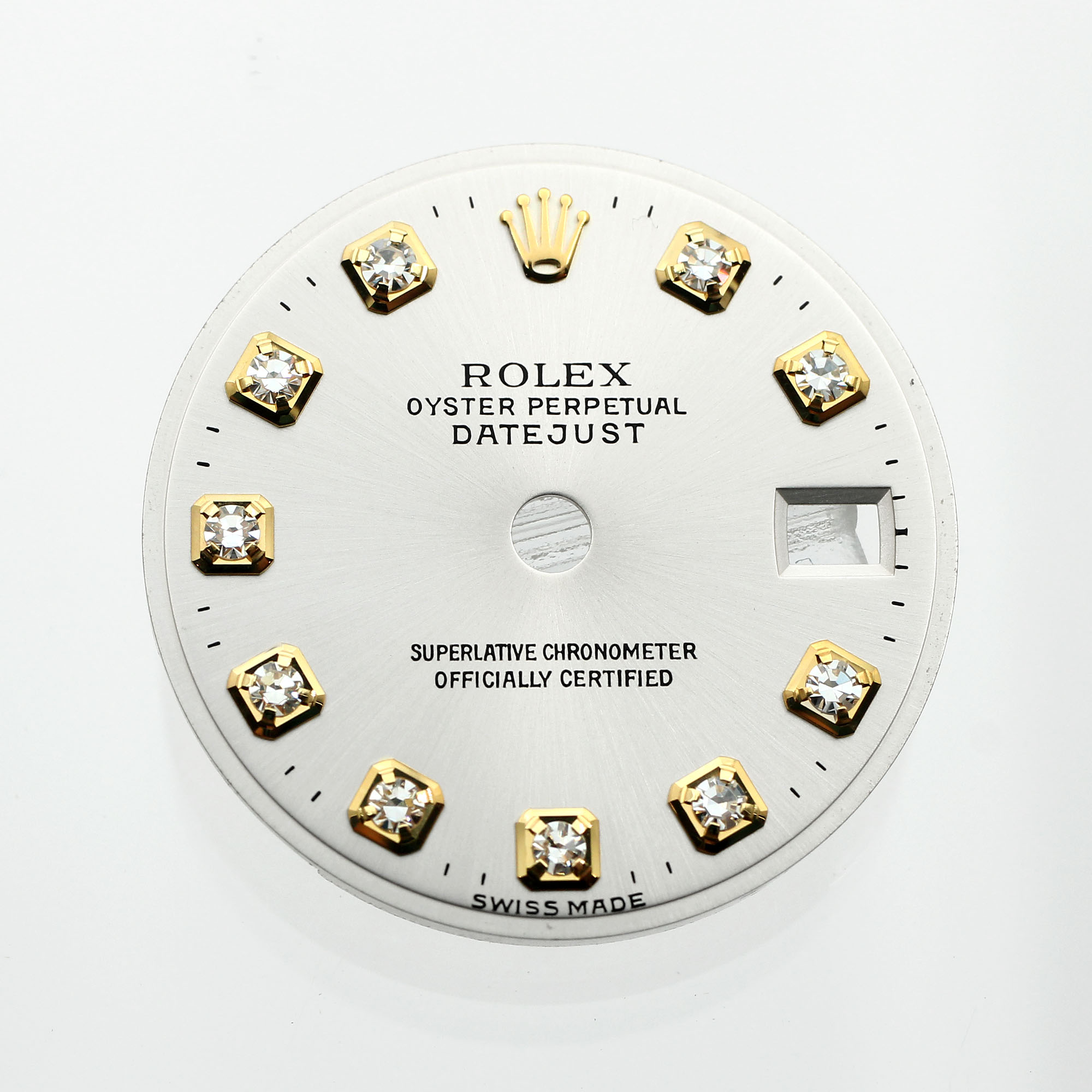 Gray dial 10 factory diamonds for Rolex Datejust 26 or 29mm Silver thumbnail 1