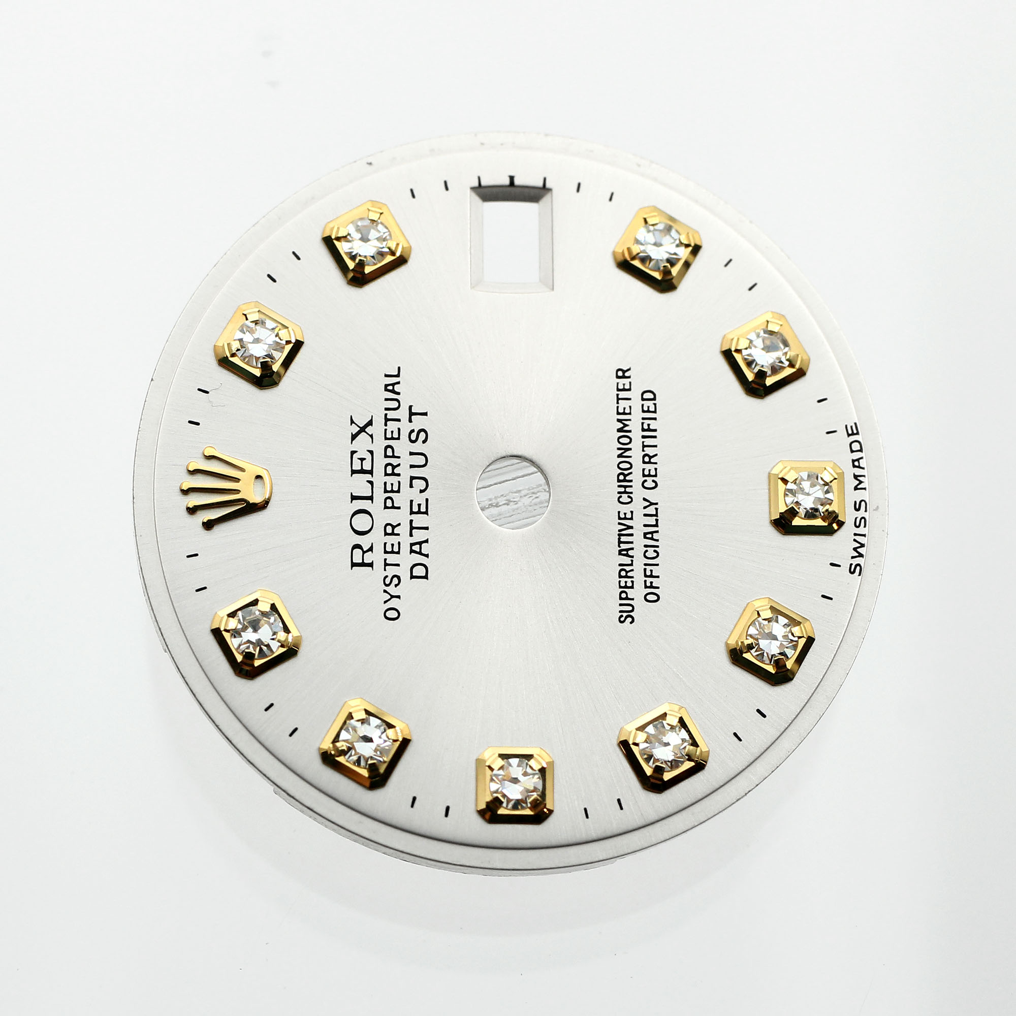 Gray dial 10 factory diamonds for Rolex Datejust 26 or 29mm Silver thumbnail 2