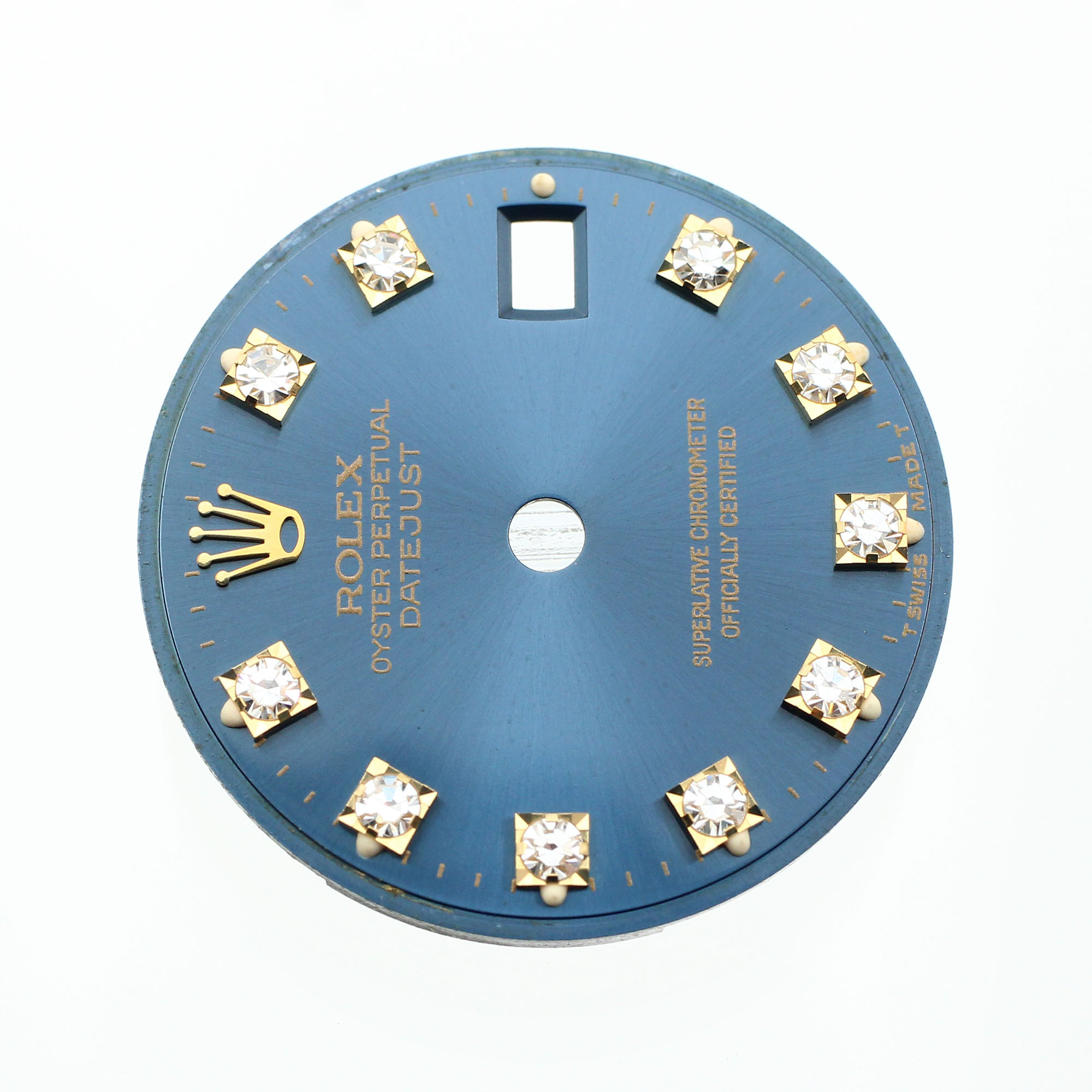 Blue dial 10 factory diamonds for Rolex Datejust 26 or 29mm Blue thumbnail 2