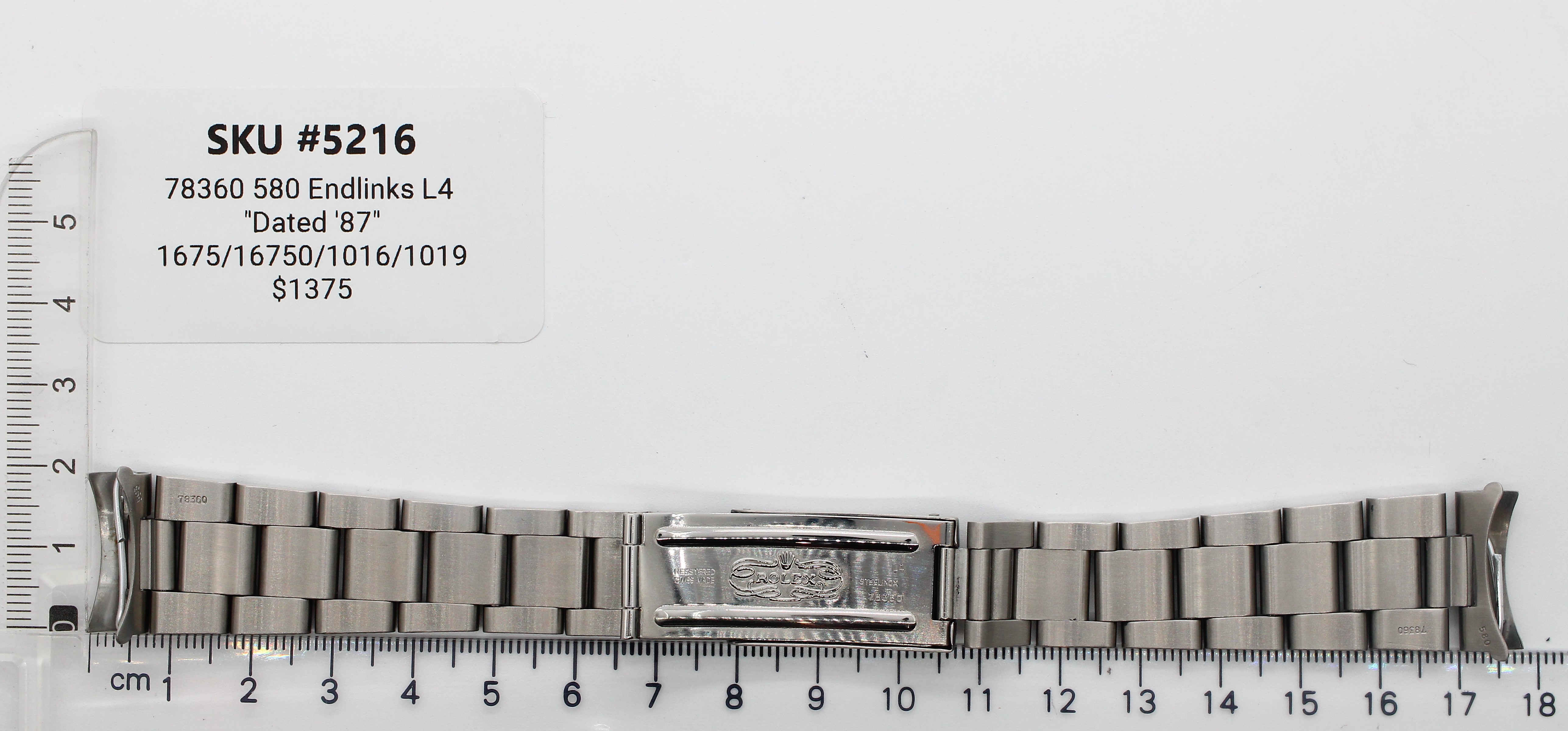 Watch band for Rolex 20 mm Steel Oyster thumbnail 2