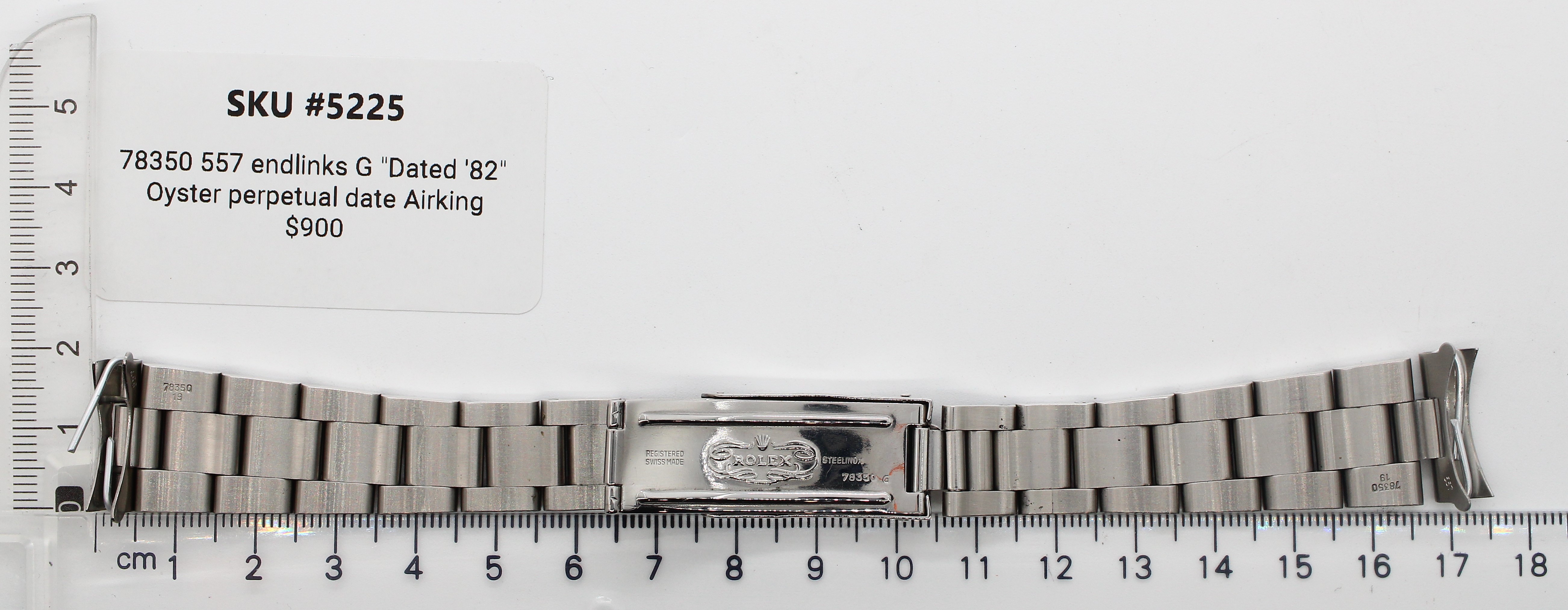 Watch band for Rolex DATE 19 mm Steel 78350 Oyster thumbnail 2