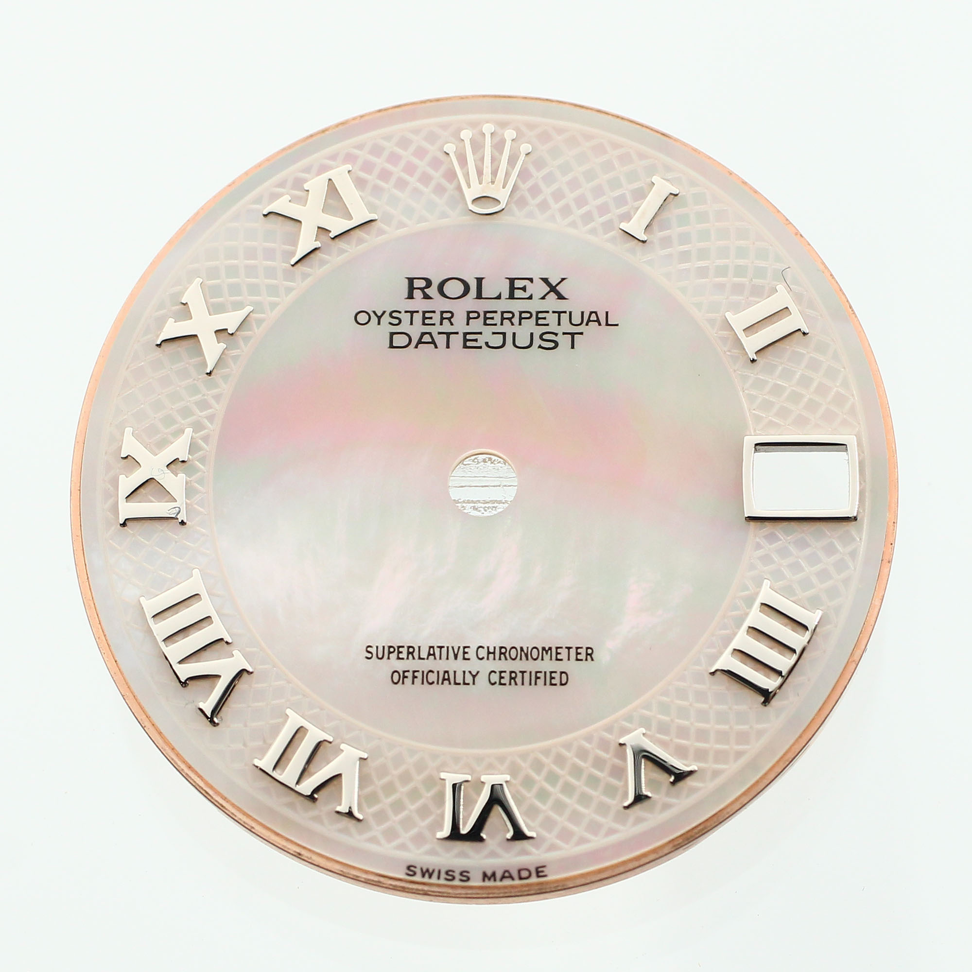 White mother of pearl MOP dial Arabic mimeral for Rolex Datejust 31mm Mother of pearl thumbnail 1