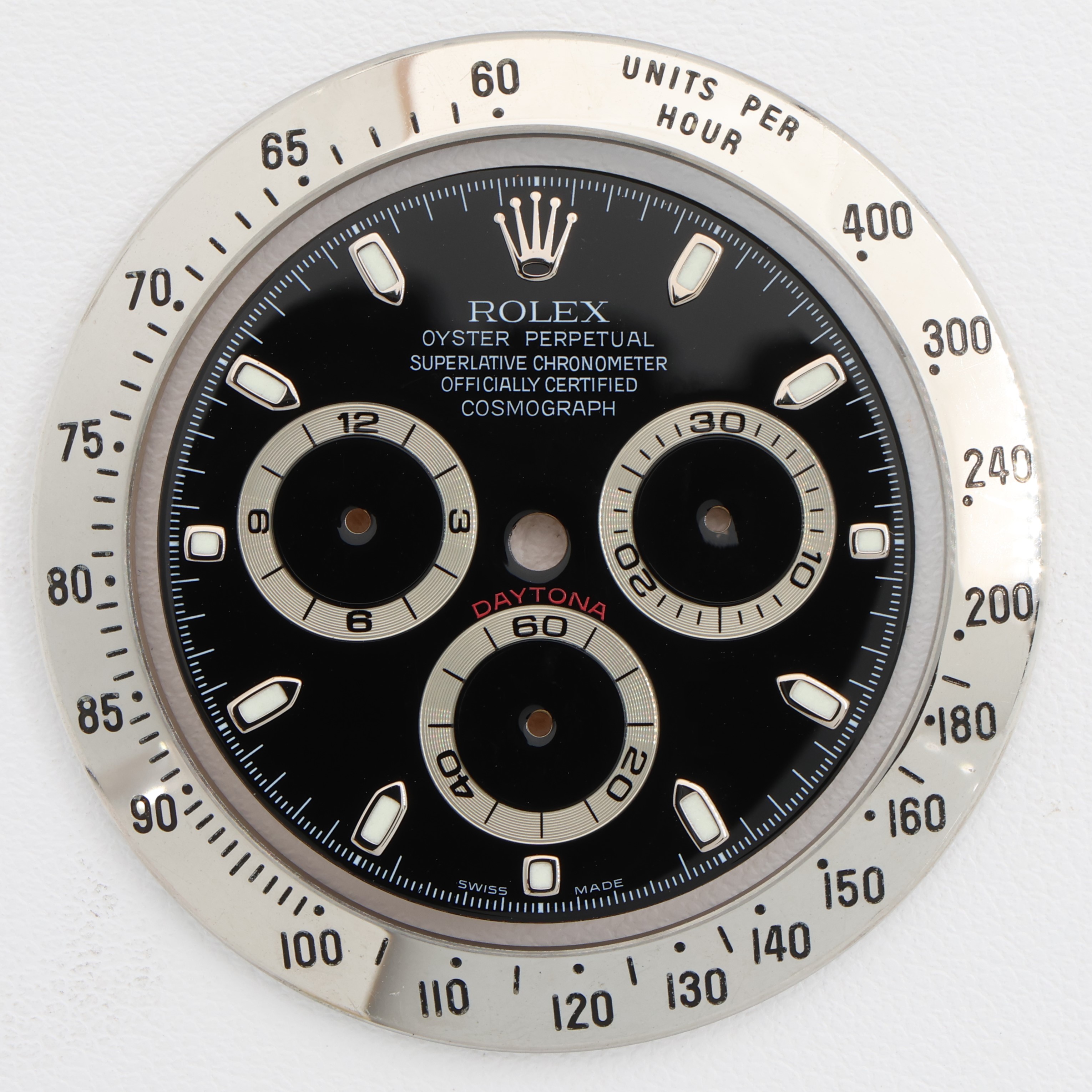 Factory original black dial and steel bezel set for Rolex Daytona thumbnail 1