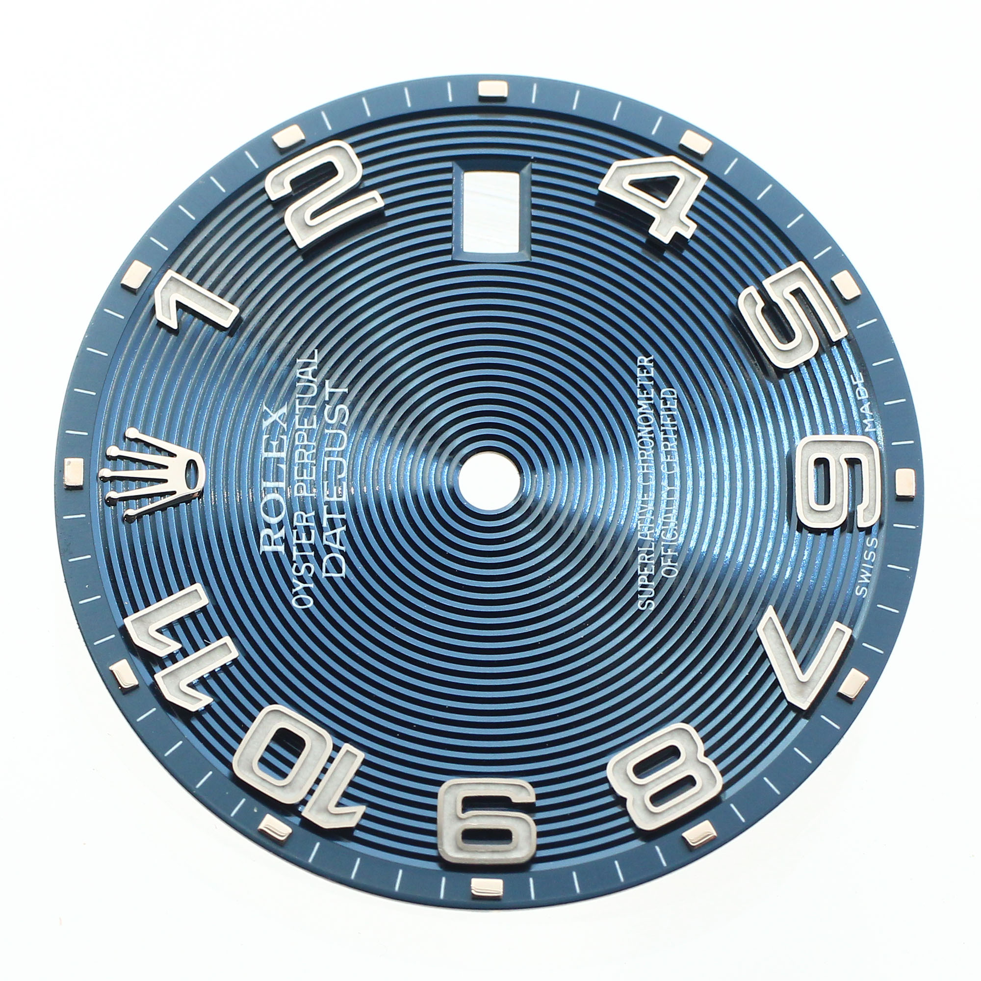Blue concentric dial arabic numeral for Rolex Datejust 36mm thumbnail 2