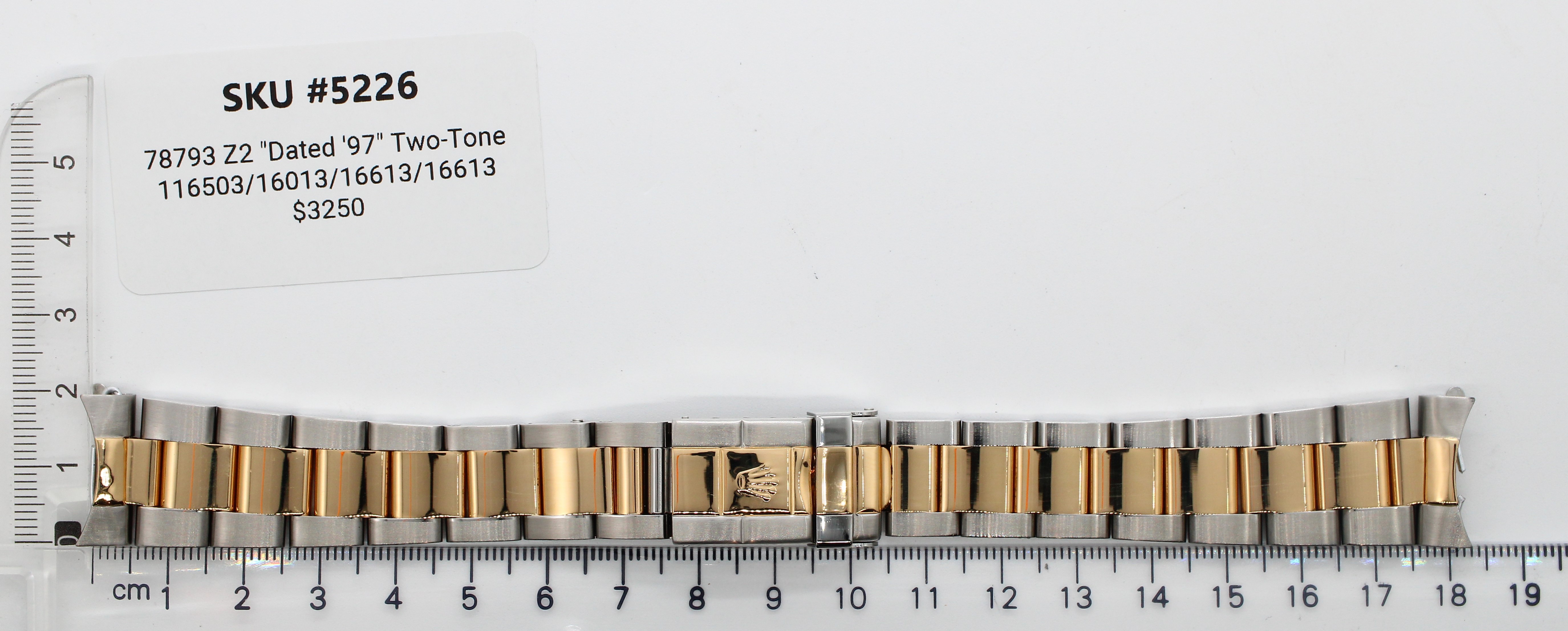 Watch band for Rolex Sports model 20 mm steel/18K gold Oyster thumbnail 1