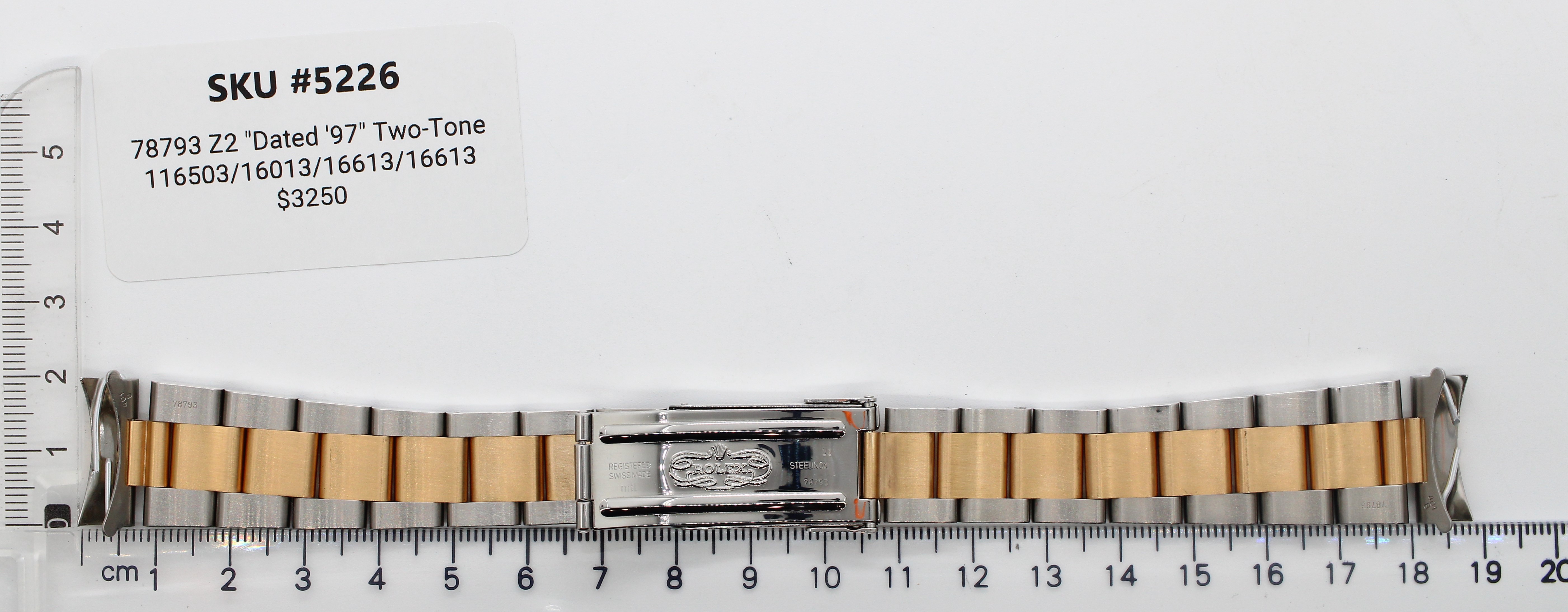 Watch band for Rolex Sports model 20 mm steel/18K gold Oyster thumbnail 2