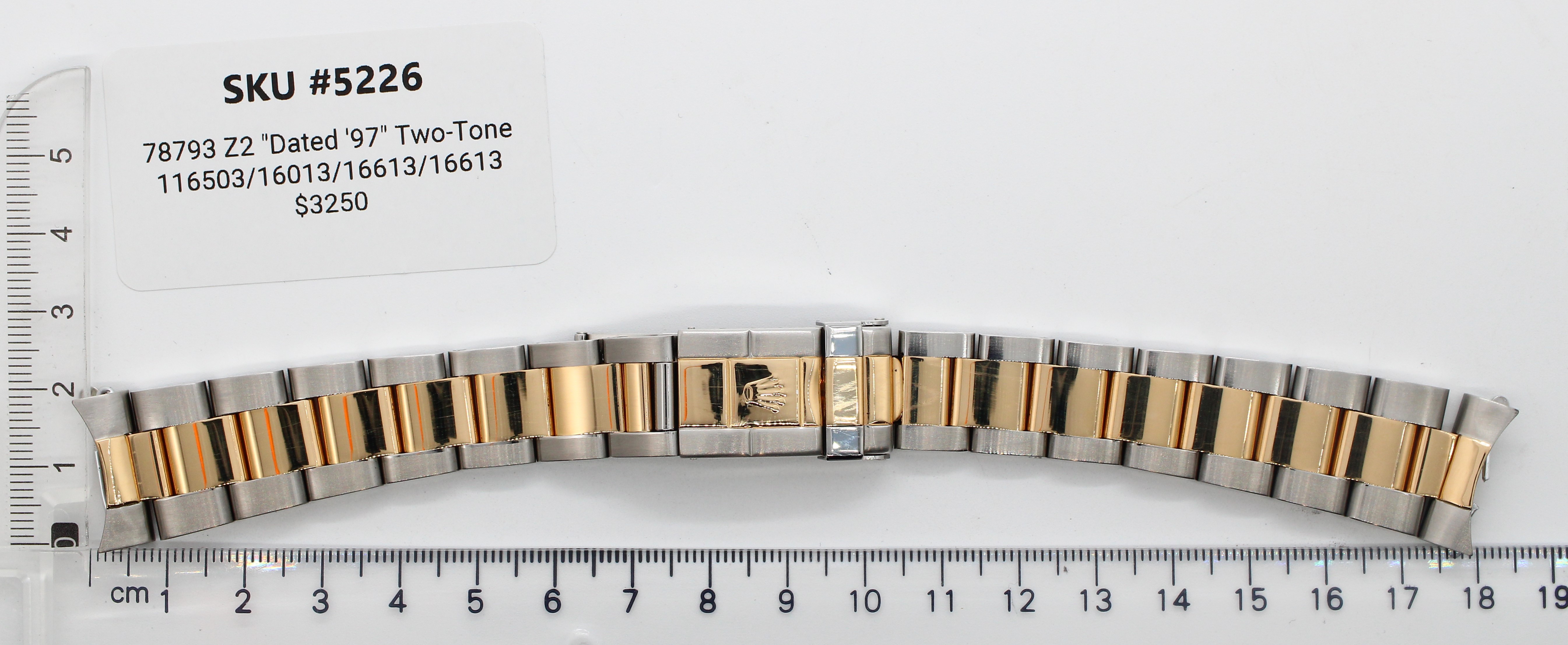 Watch band for Rolex Sports model 20 mm steel/18K gold Oyster thumbnail 3