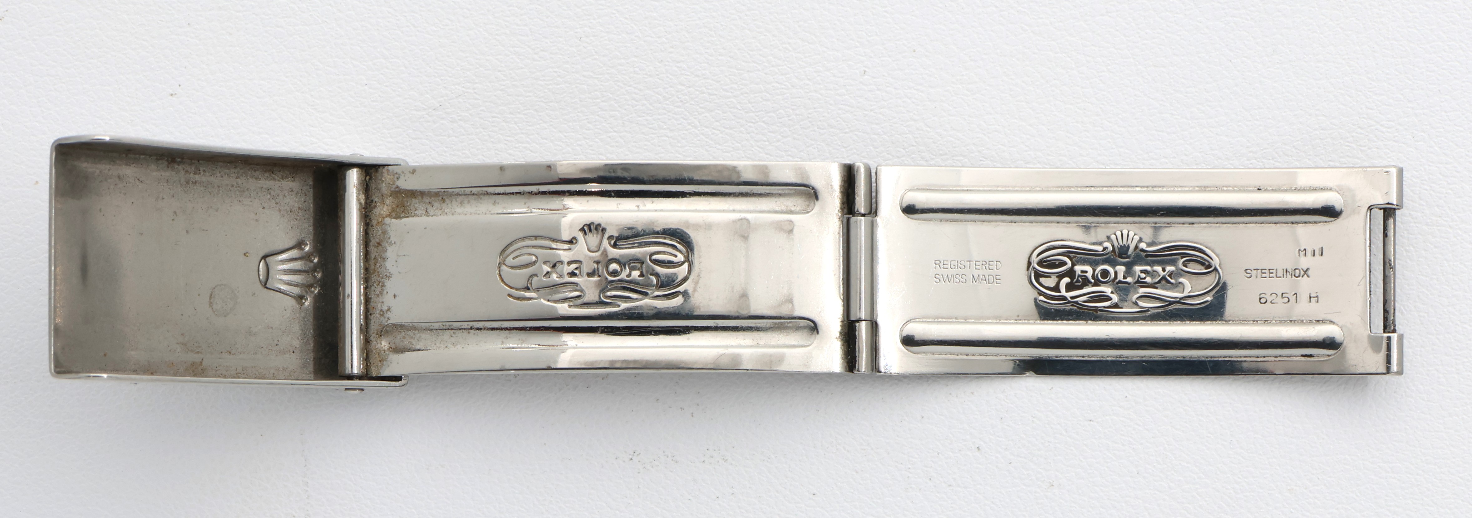 Factory original stainless steel deployment buckle for Rolex 16.8mm wide thumbnail 3