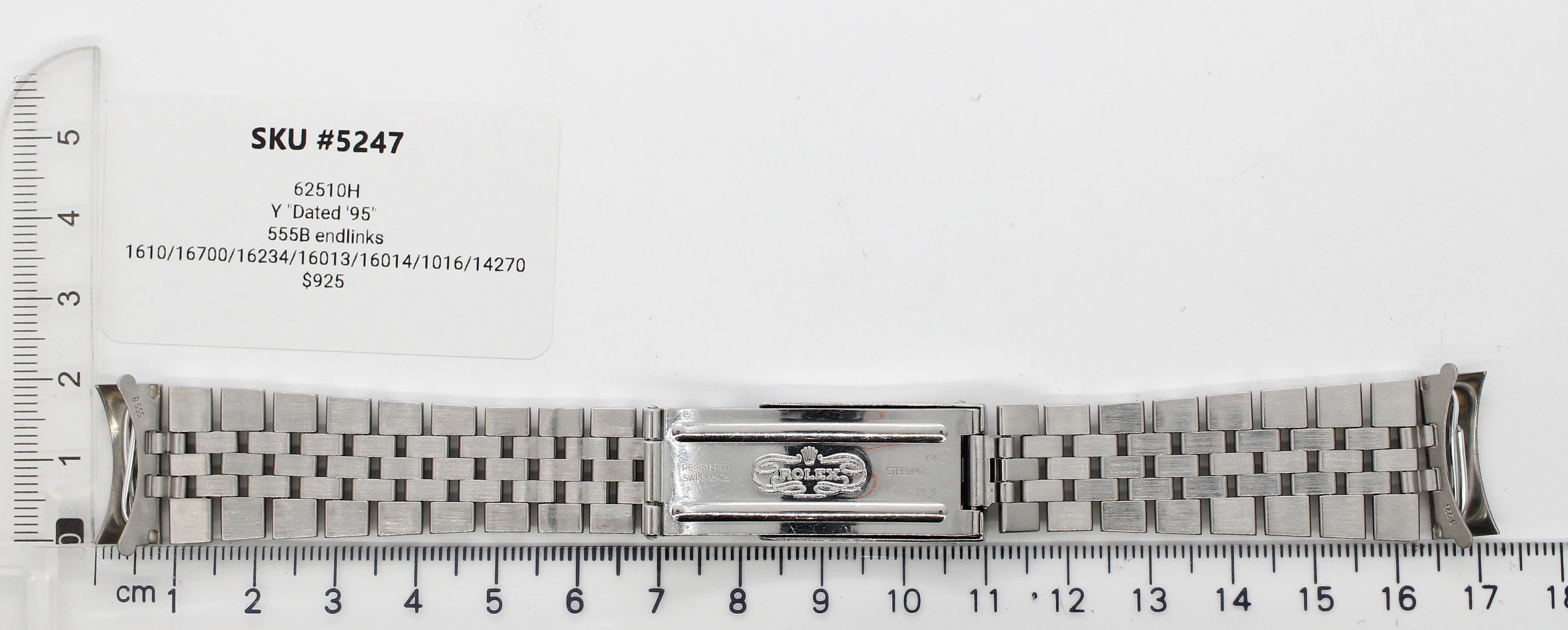 Watch band for Rolex Datejust 20 mm 1610 Jubilee thumbnail 2