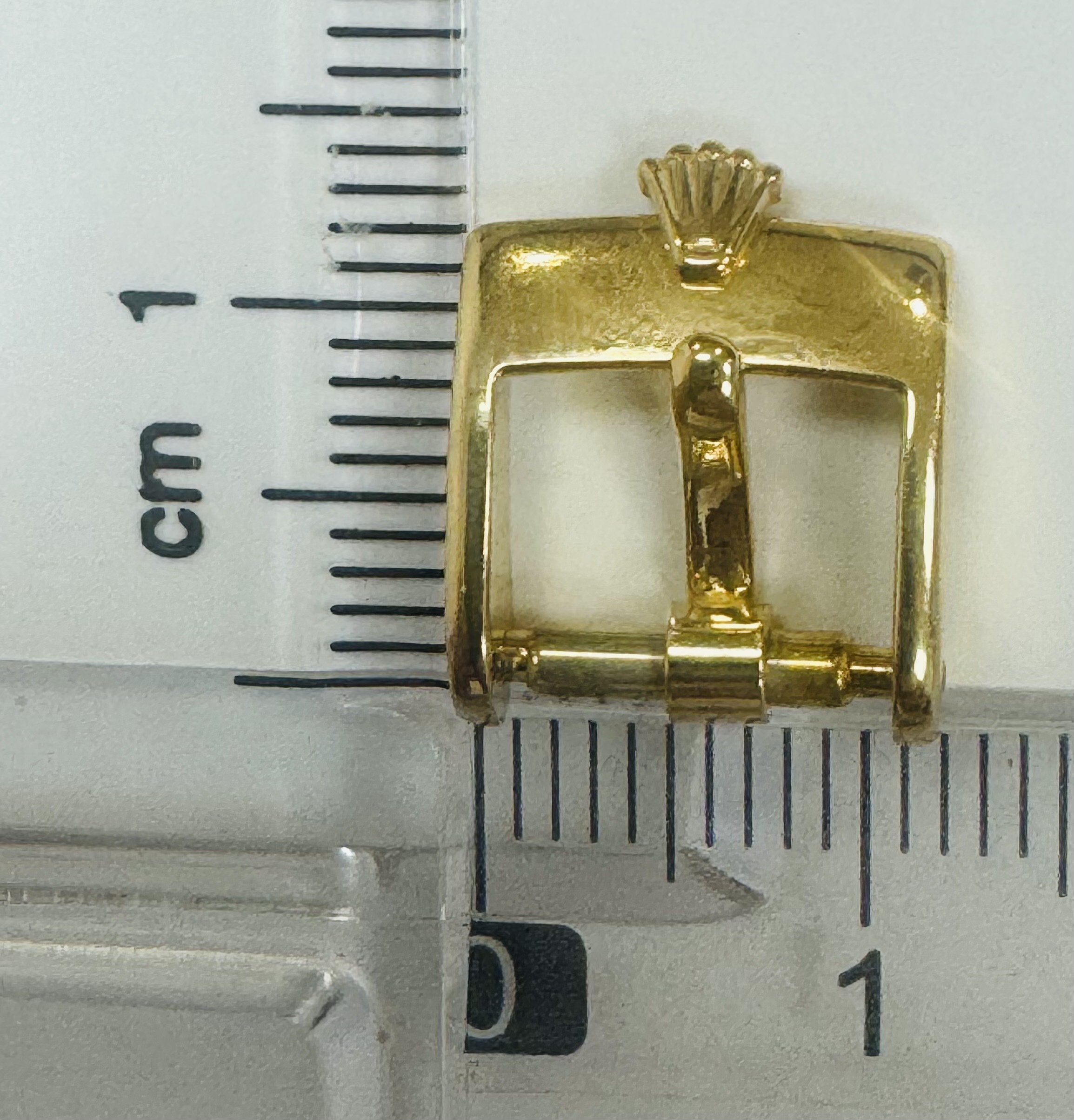 Factory 18K yellow solid gold tang buckle for 10.0 strap thumbnail 1