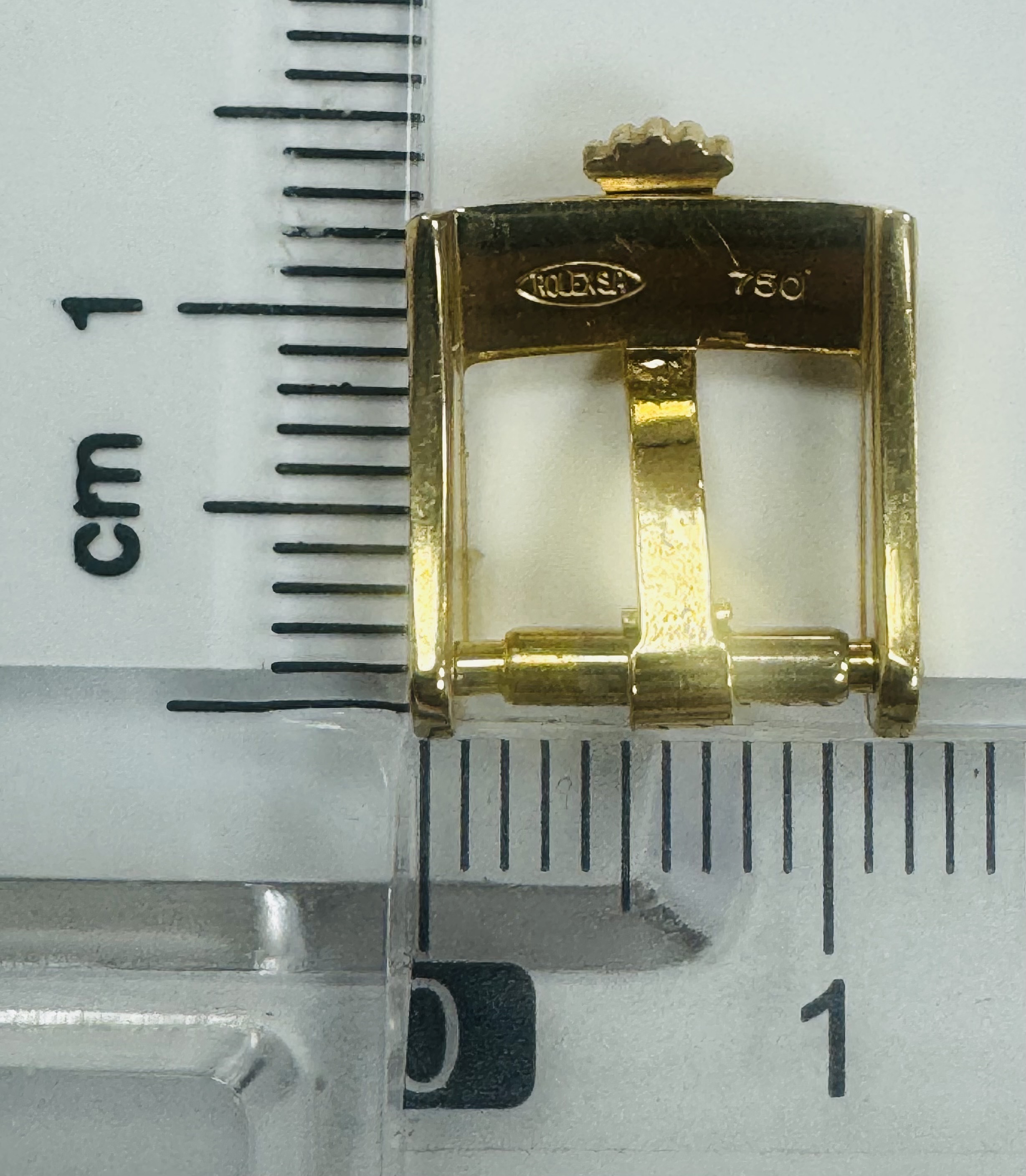 Factory 18K yellow solid gold tang buckle for 10.0 strap thumbnail 2