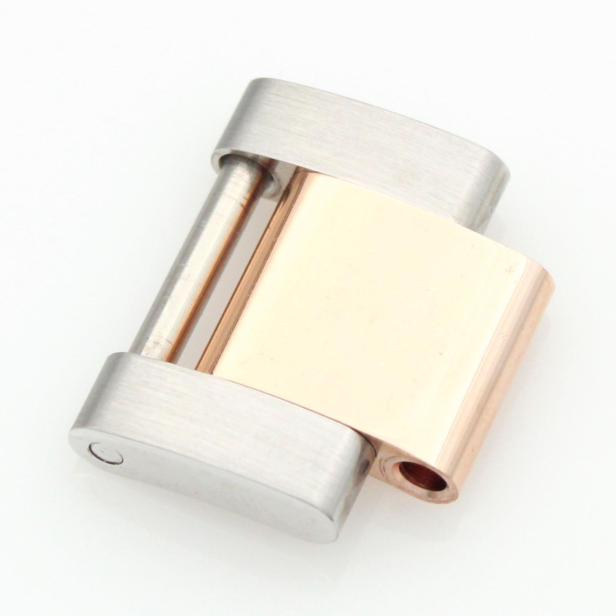 Rolex solid stainless steel and 18K rose Pink/Rose gold 15.4mm wide thumbnail 1