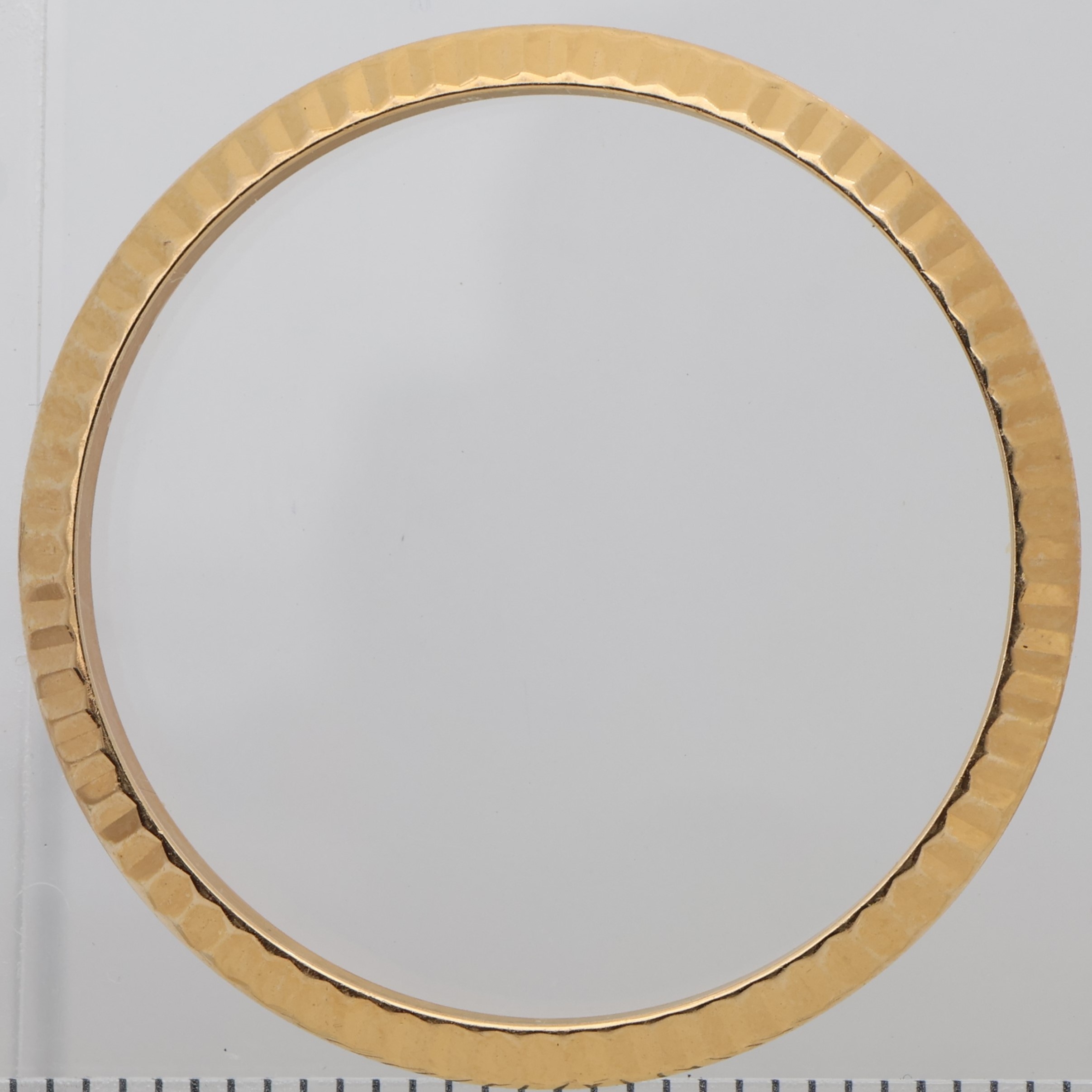 Original factory fluted Rolex bezel for midsize 31mm 18K yellow gold thumbnail 1