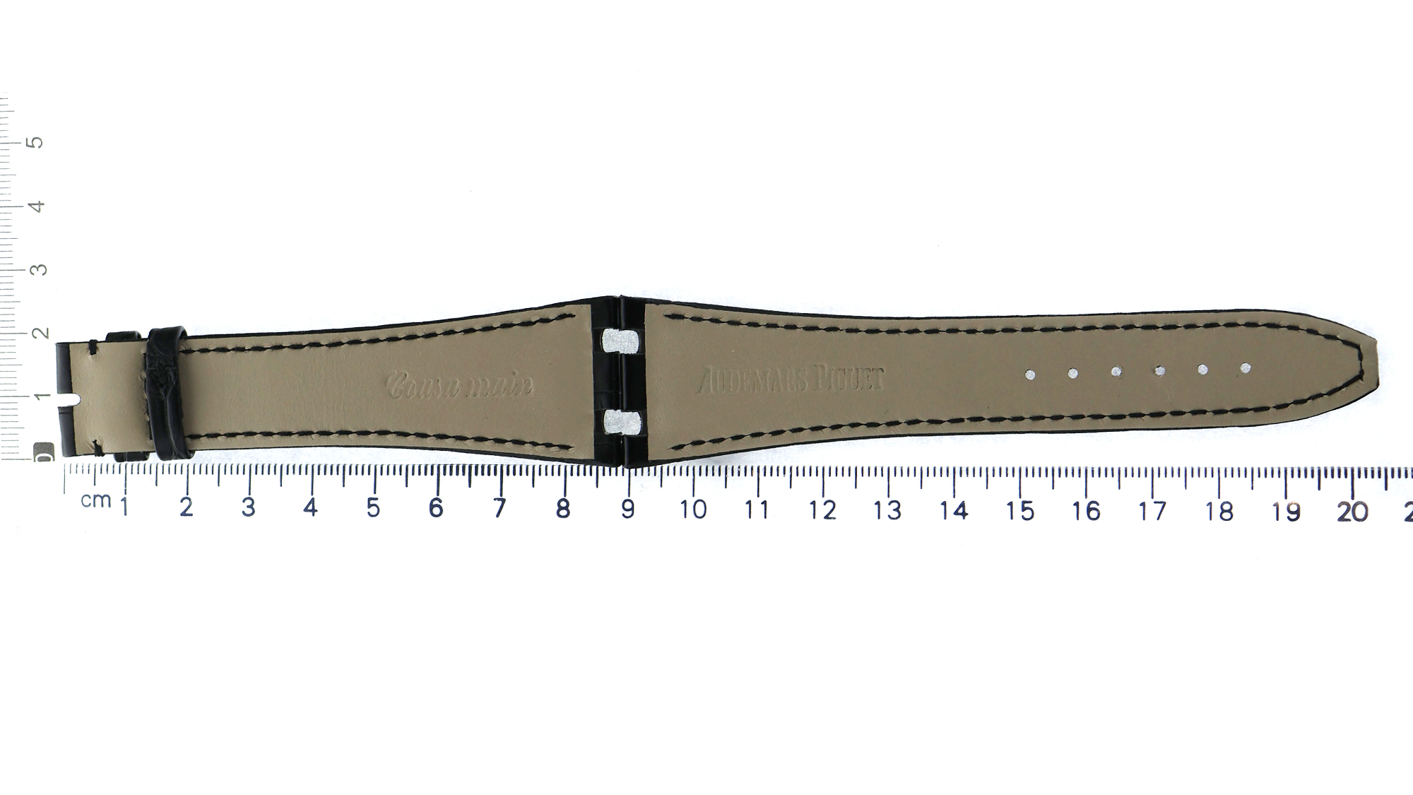 Unworn factory Audemars Piguet blue leather strap 26.5x18mm thumbnail 3
