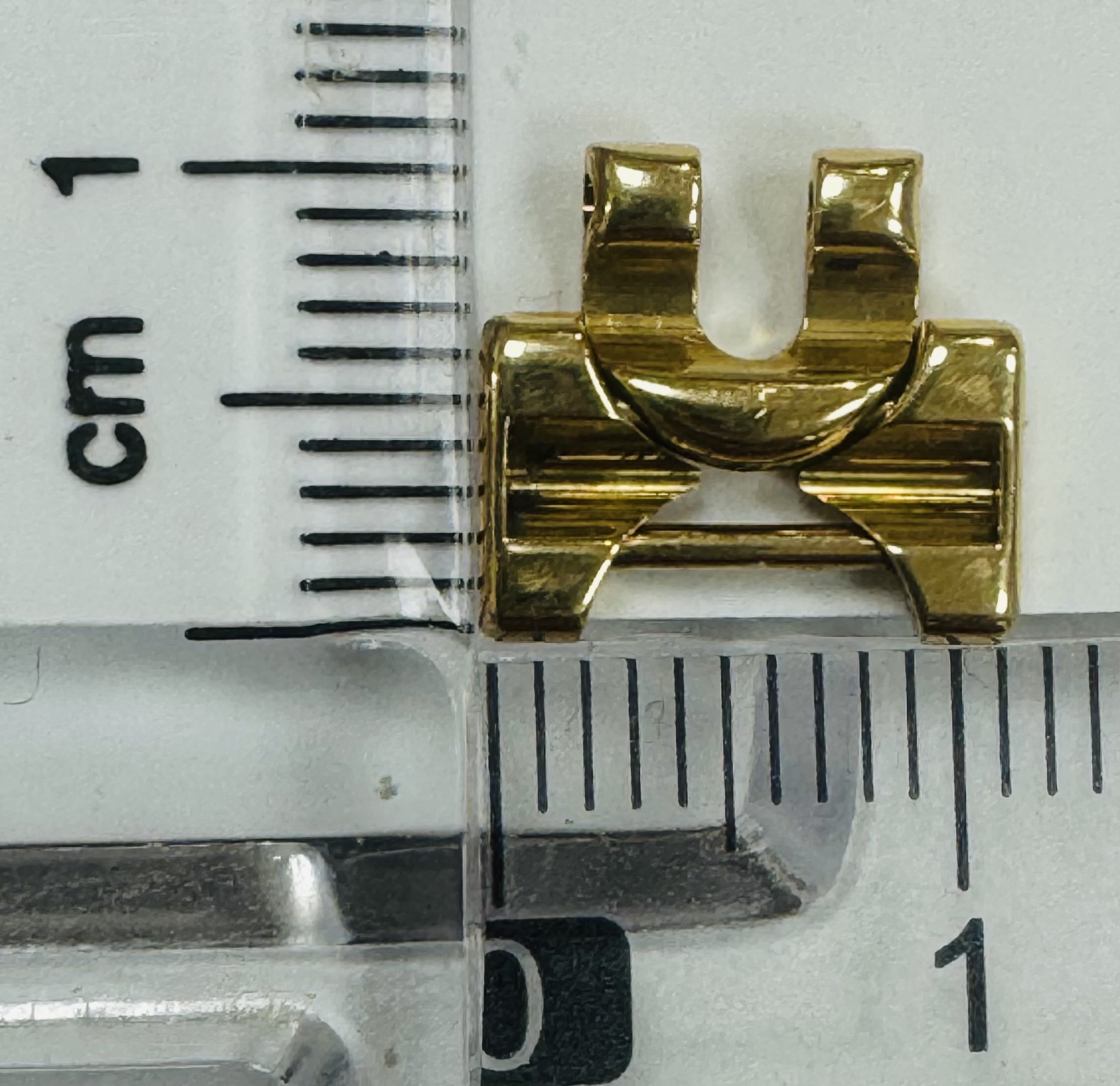 Factory solid 18K yellow gold link for Panther watches 11.6 mm wide thumbnail 2