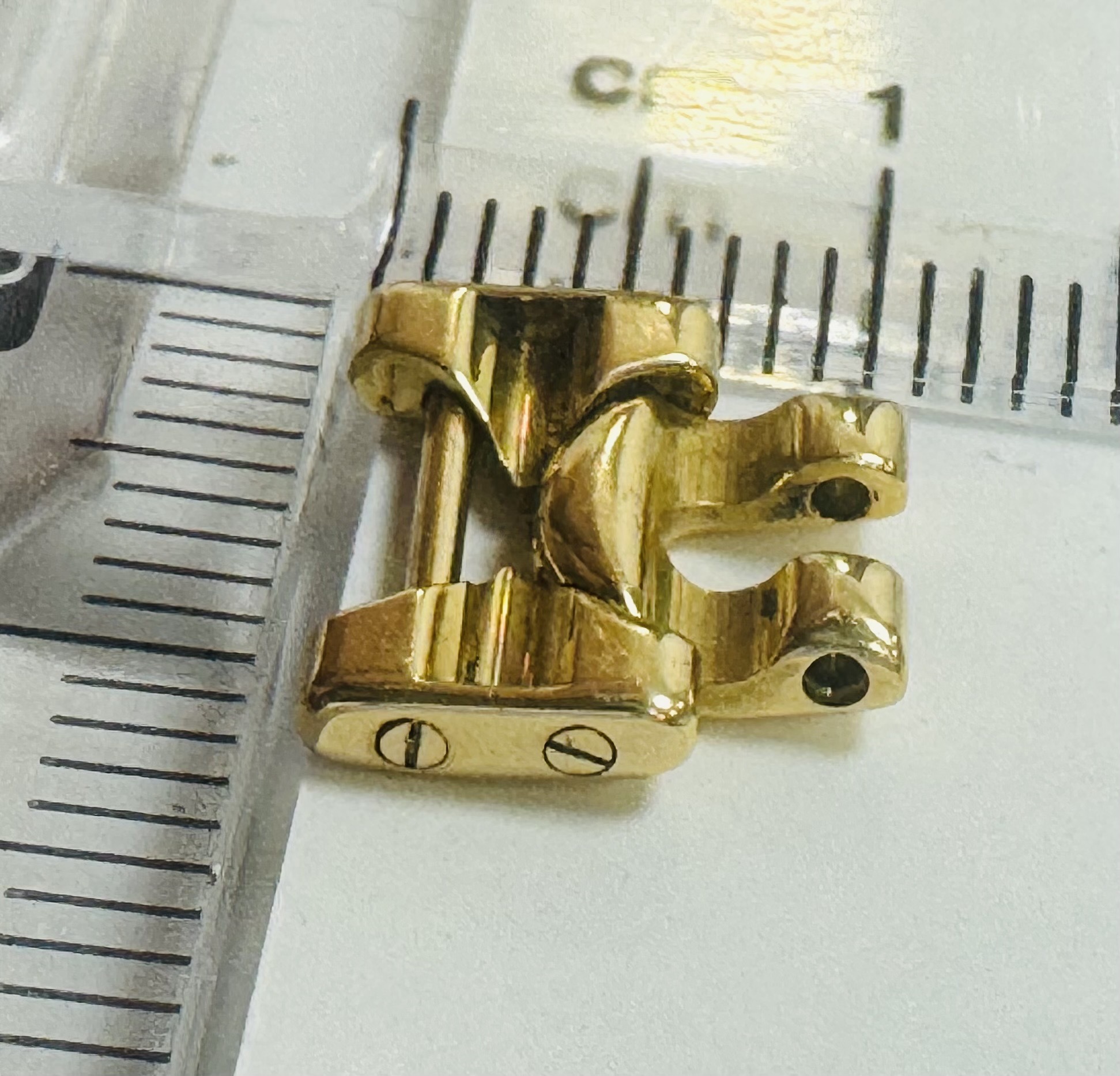 Factory solid 18K yellow gold link for Panther watches 11.6 mm wide thumbnail 3