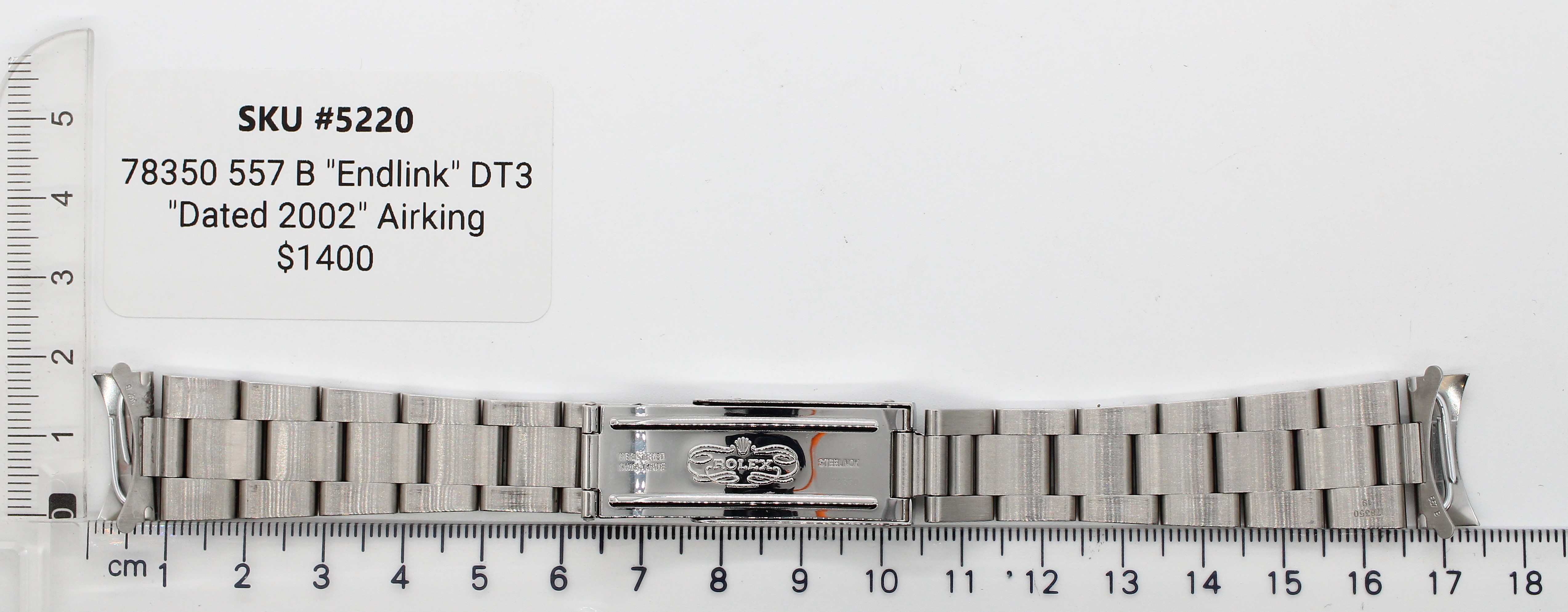 Watch band for Rolex 557 B 19 mm 78350 Oyster unworn thumbnail 2