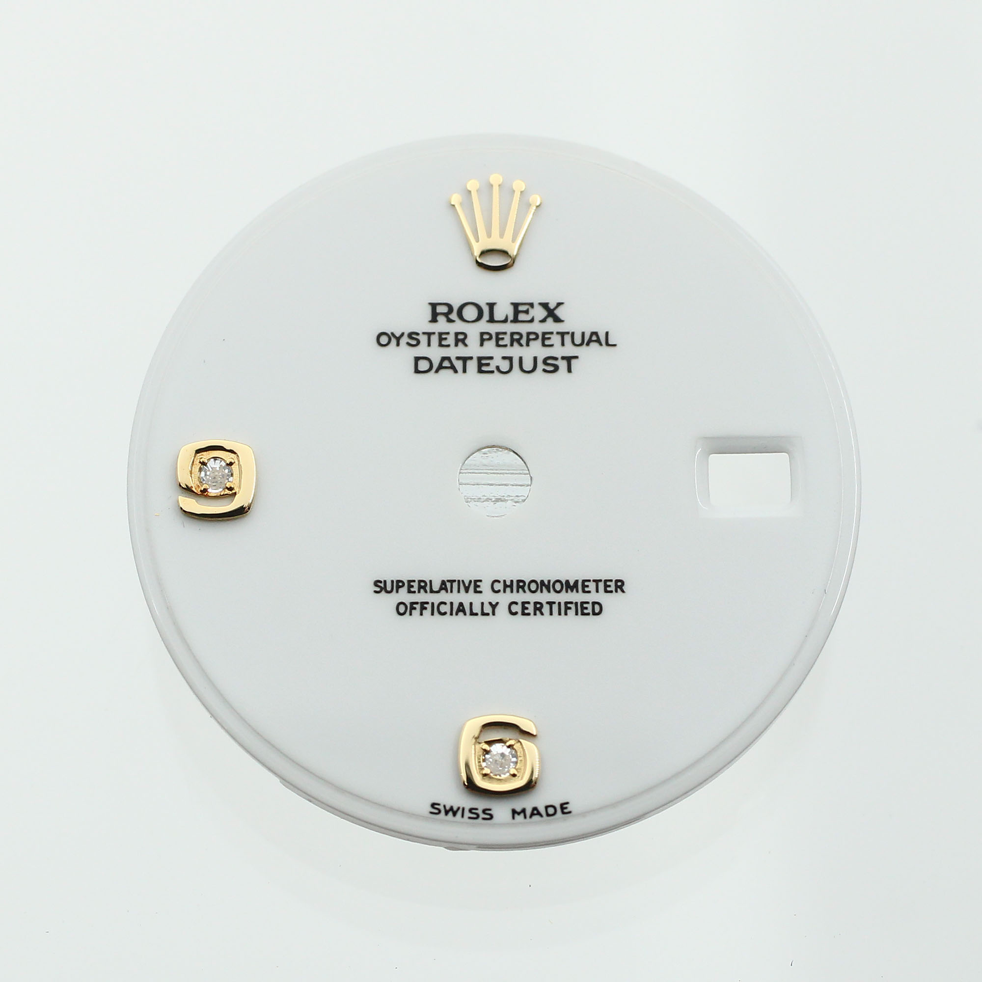 White onyx dial yellow Arabic numeral factory dia. for Rolex Datejust 26 or 29mm White thumbnail 1
