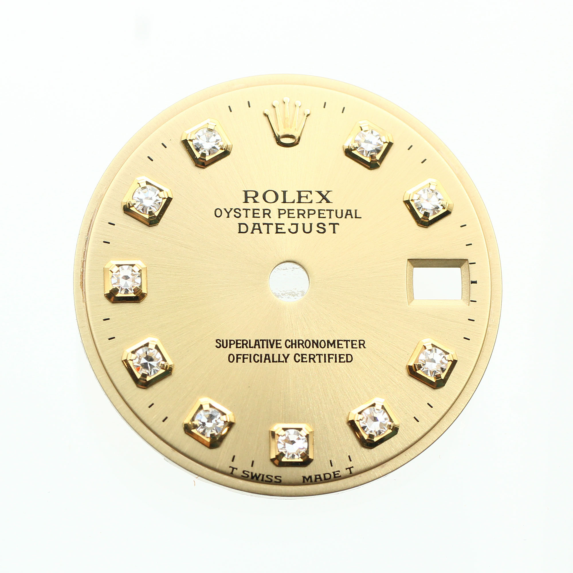 champagne dial 10 factory diamonds for Rolex Datejust 26 or 29mm Yellow thumbnail 1