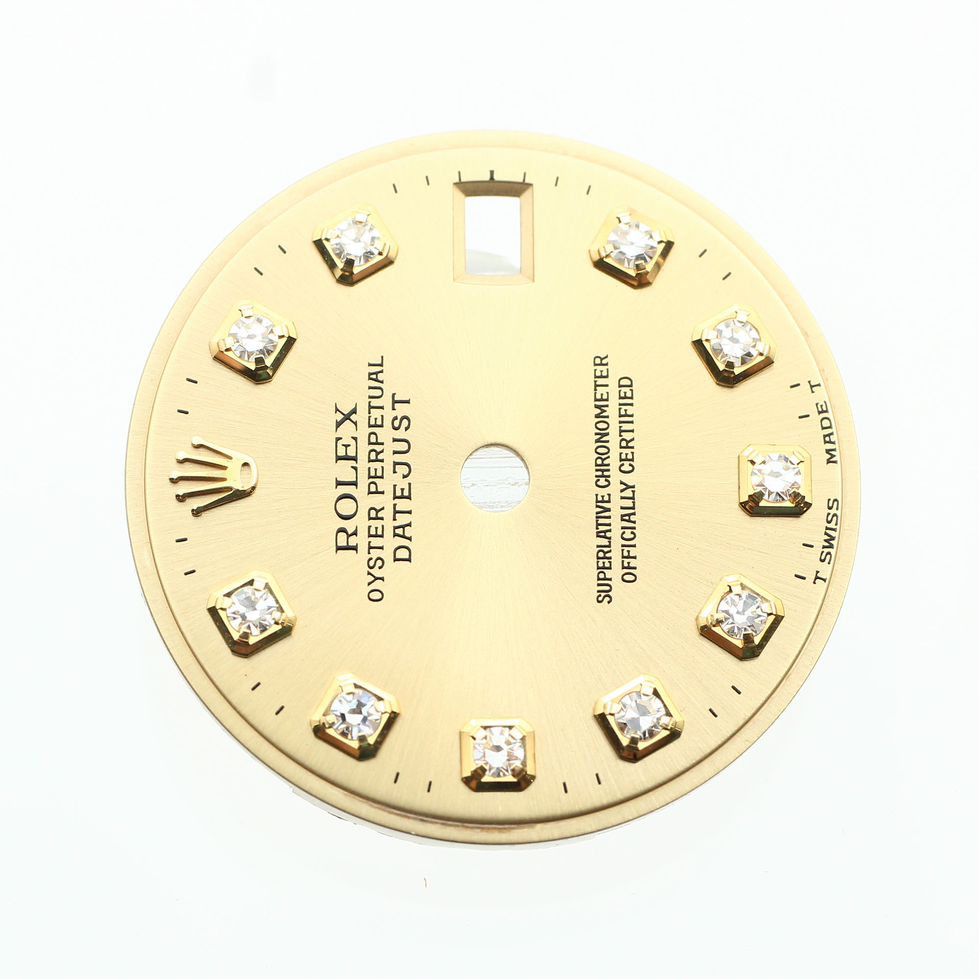 champagne dial 10 factory diamonds for Rolex Datejust 26 or 29mm Yellow thumbnail 2